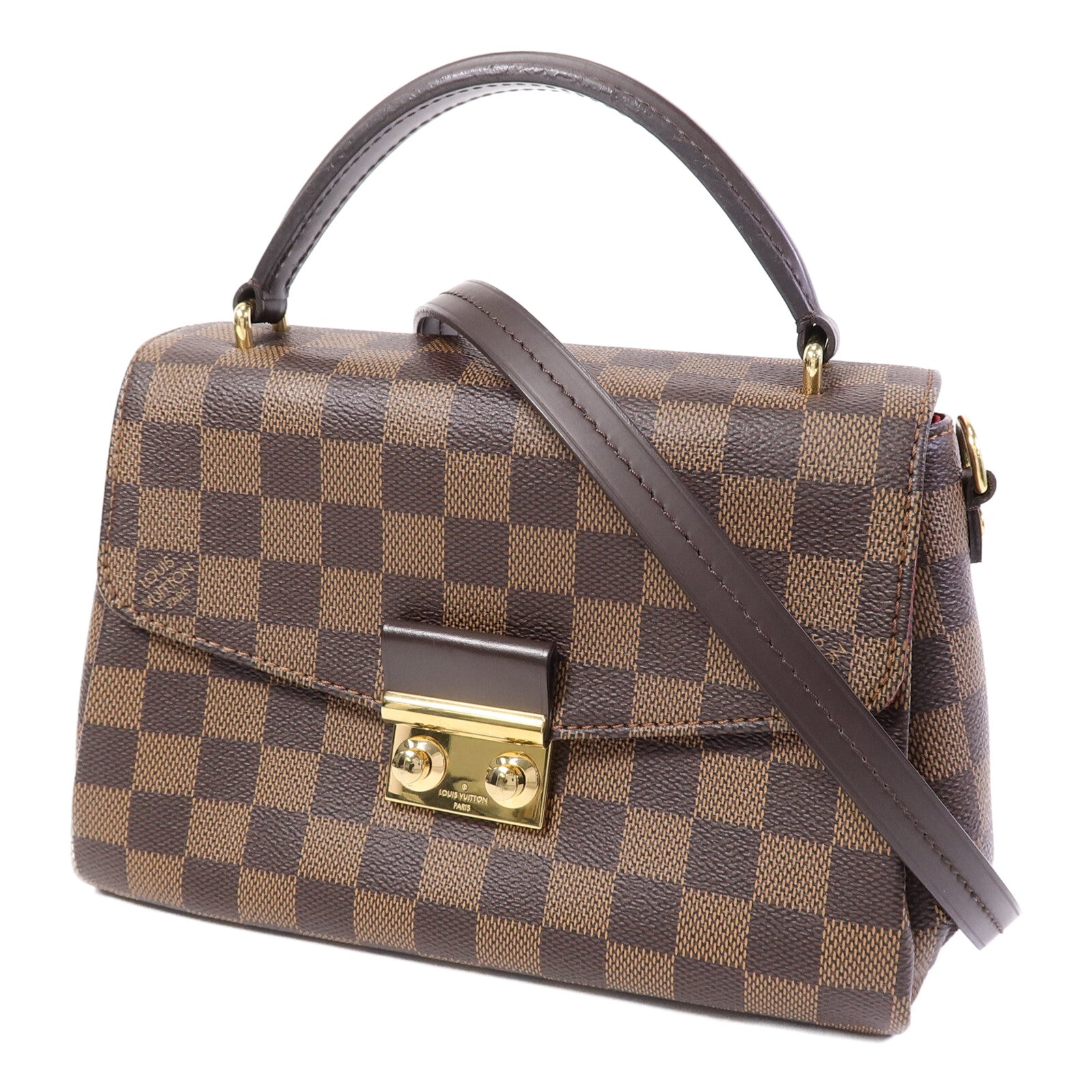 LOUIS VUITTON Damier Croisette手挽肩背兩用袋