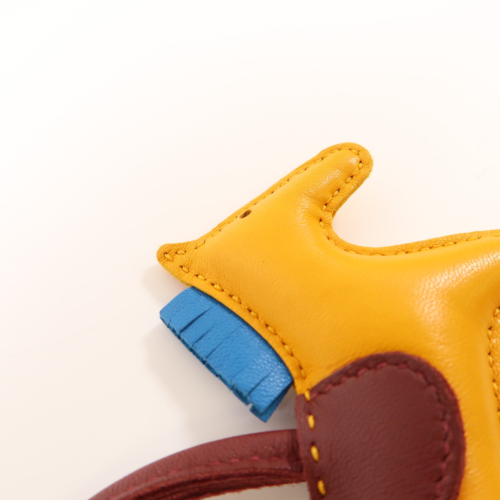 HERMES Swift皮革Rodeo PM掛飾Jaune D'or