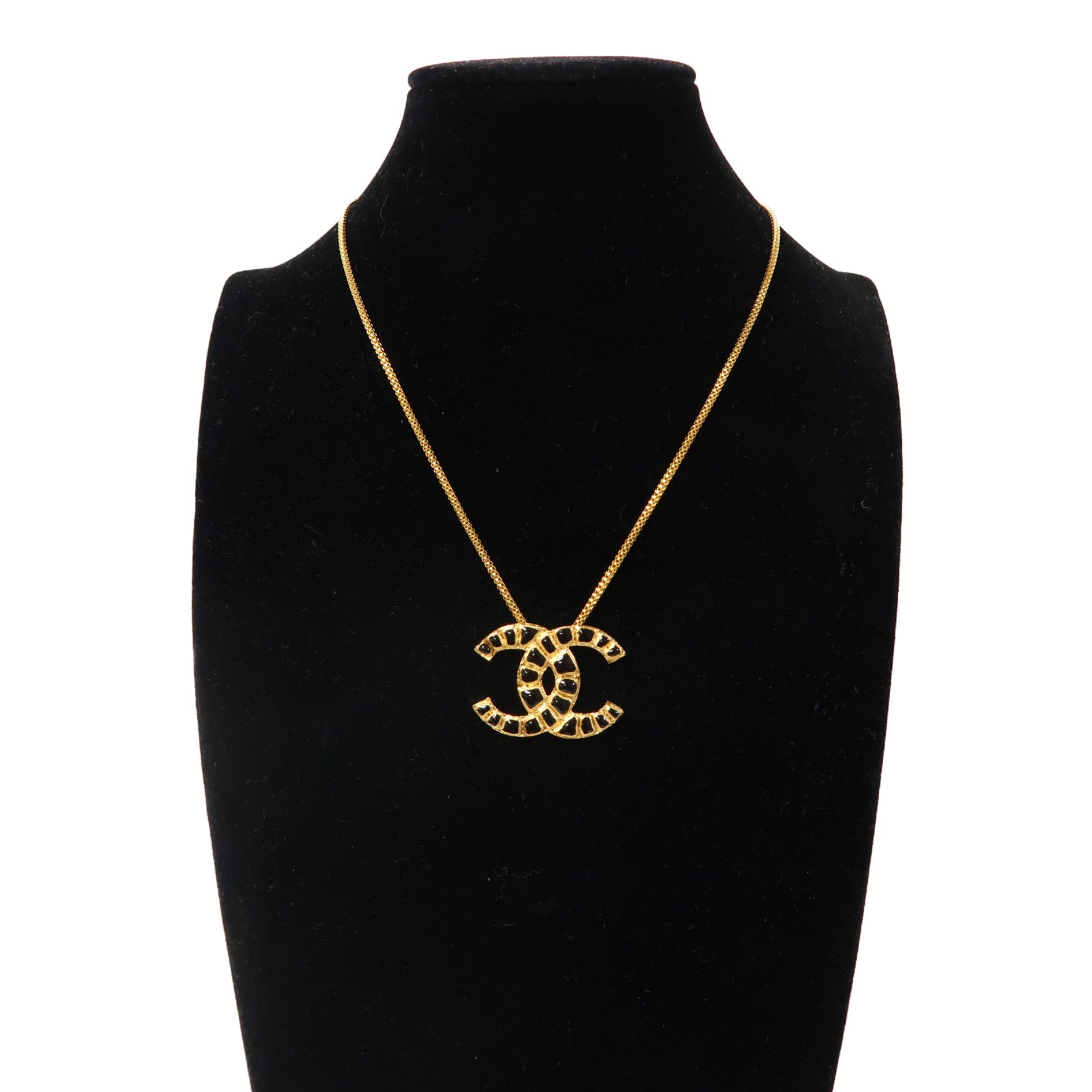 CHANEL 金屬Necklace頸鏈金色/黑色