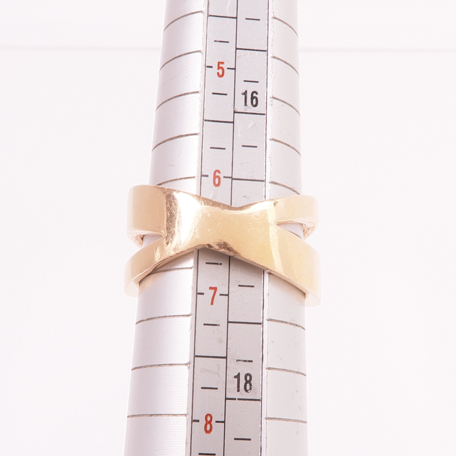 TIFFANY＆CO 18K玫瑰金Atlas X Wide Diamond Ring鑽石戒指US#6.5