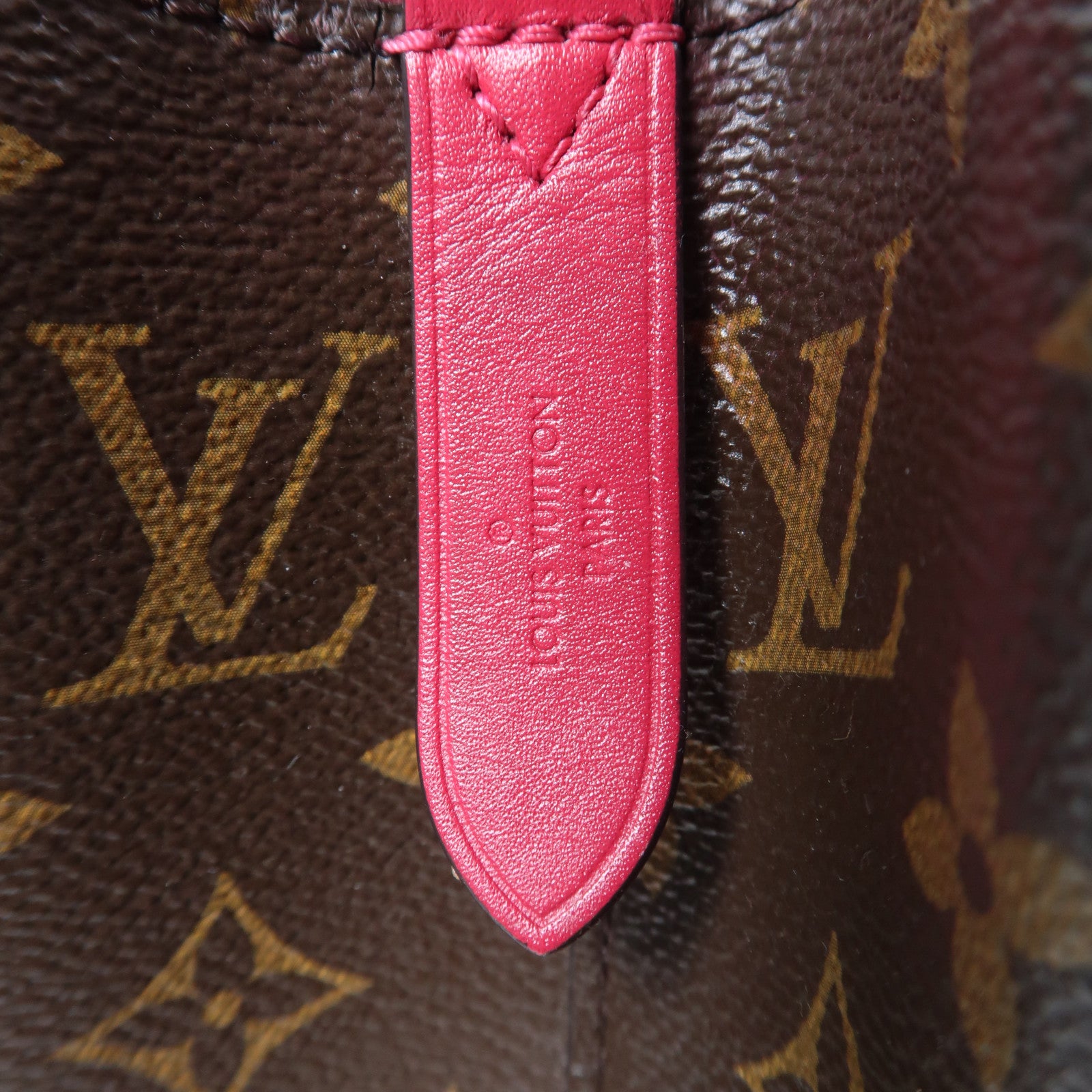 LOUIS VUITTON Monogram Neo Noe金扣肩背袋啡色/紅色