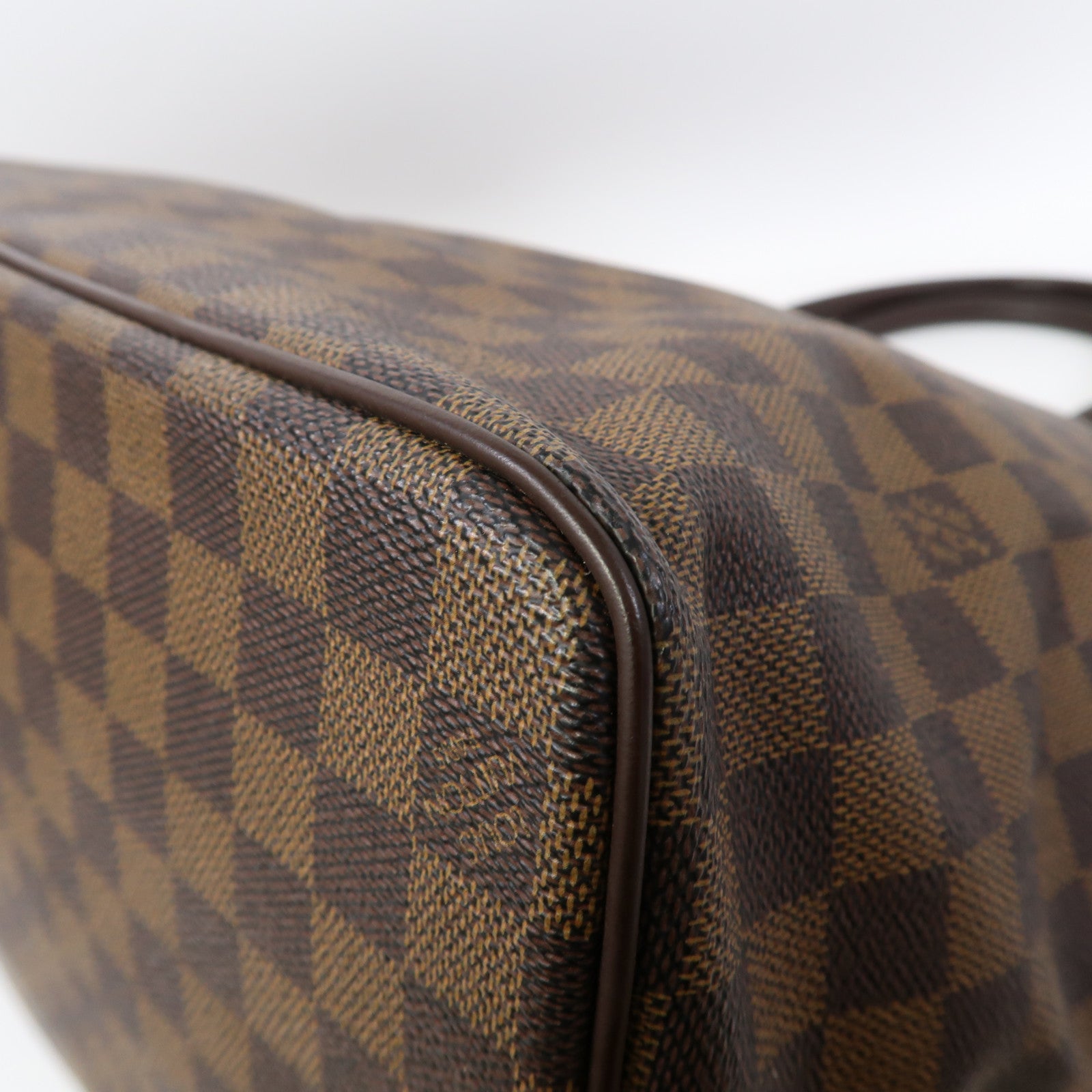 LOUIS VUITTON Damier Ebene Saleya GM金扣手挽袋啡色