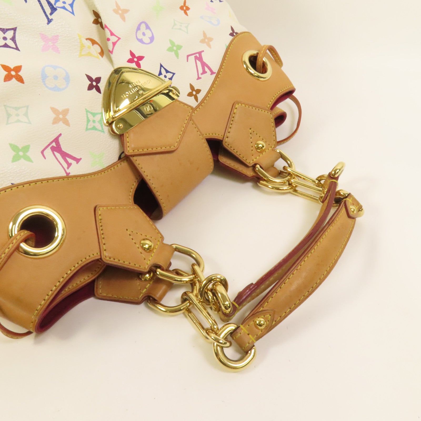 LOUIS VUITTON Monogram Multicolore Ursula金扣手挽袋