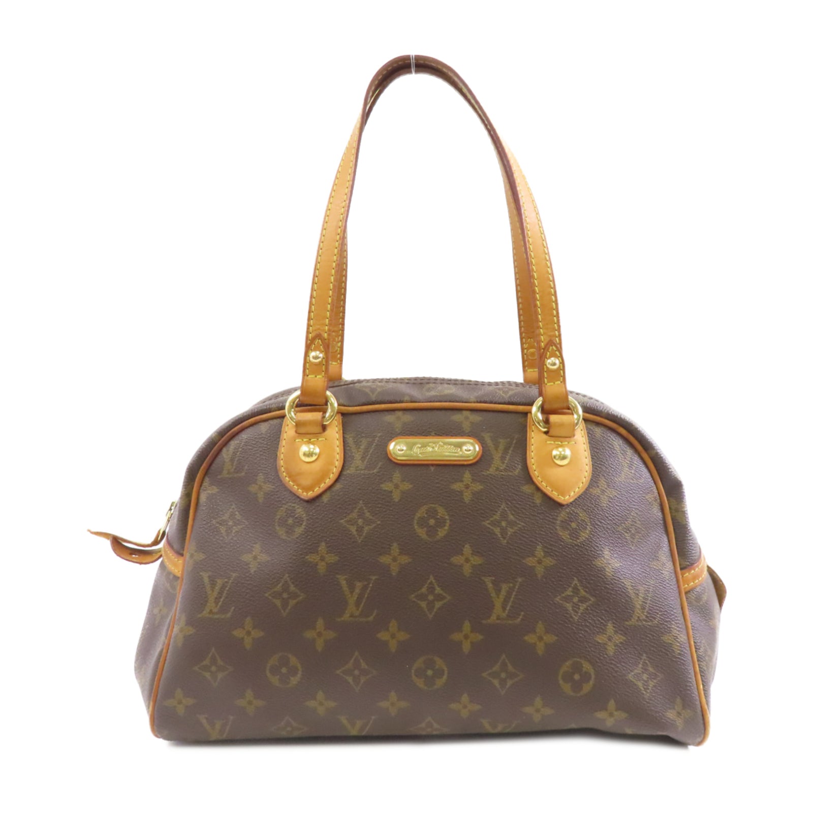 LOUIS VUITTON 【激減優惠】Monogram Montorgueil PM金扣肩背袋啡色