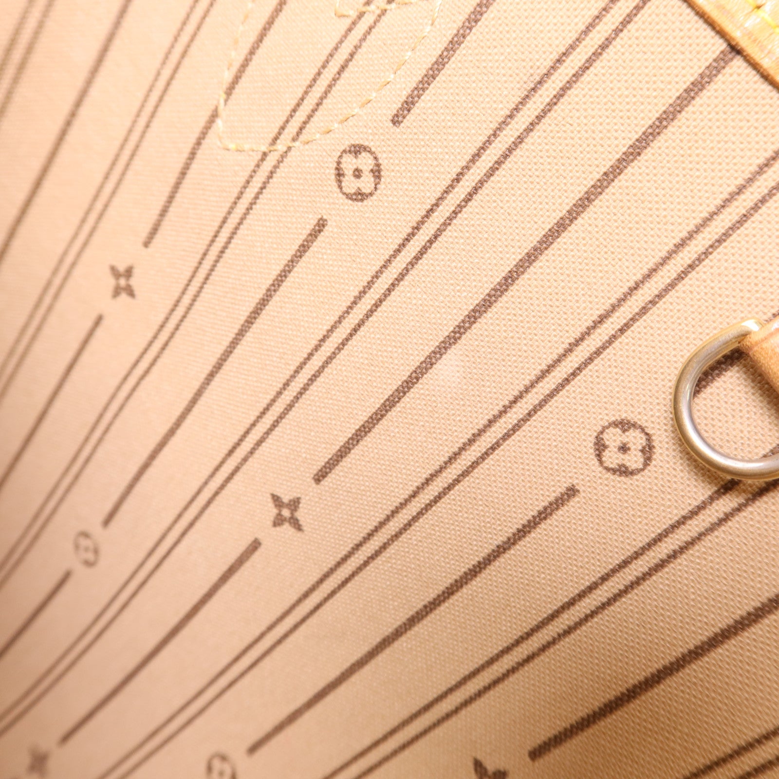 LOUIS VUITTON Monogram Neverfull MM金扣手挽袋