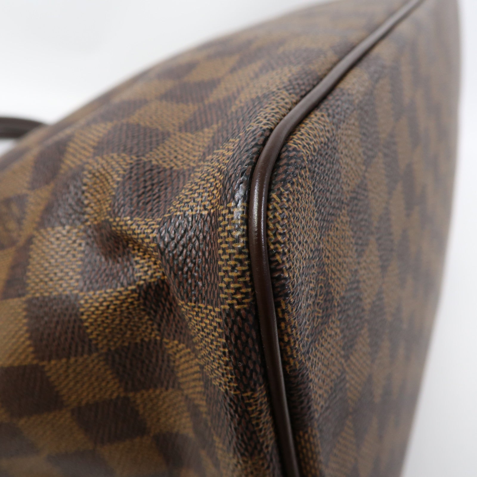 LOUIS VUITTON Damier Ebene Saleya GM金扣手挽袋啡色