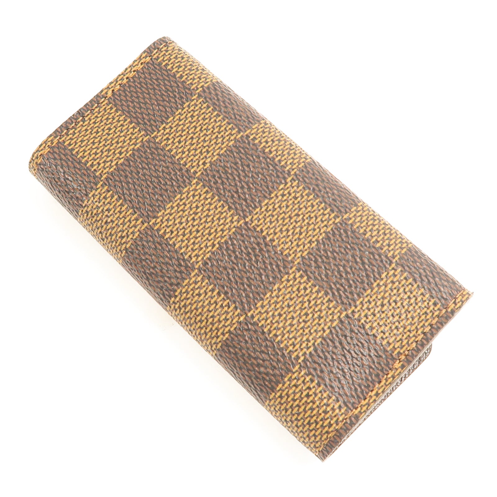LOUIS VUITTON Damier 4 Key Holder金扣鎖匙包棕色