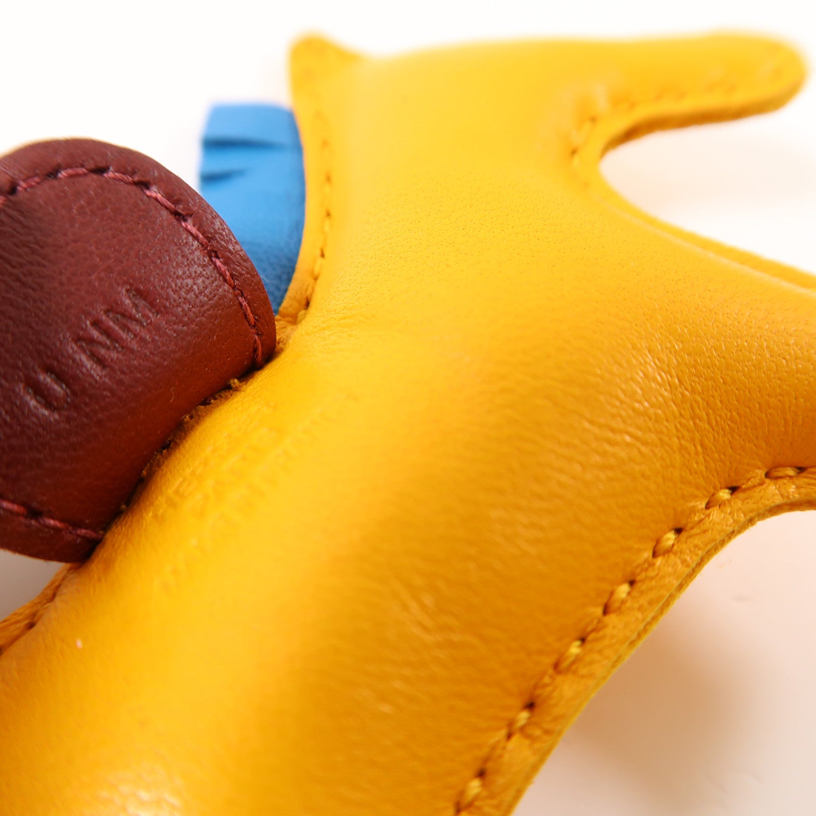 HERMES Swift皮革Rodeo PM掛飾Jaune D'or