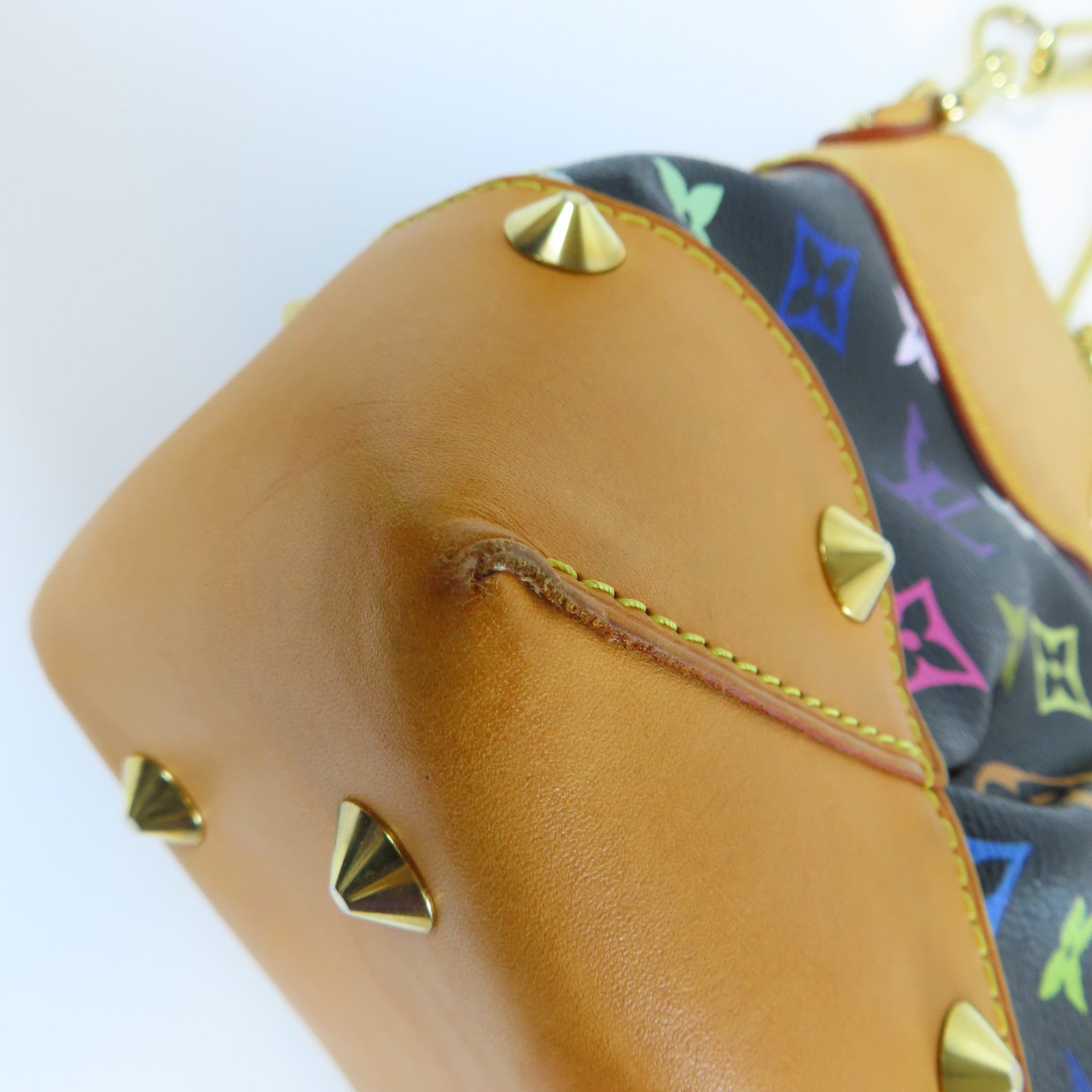 LOUIS VUITTON 【激減優惠】Monogram Multicolore Judy MM金扣手挽肩背兩用袋黑色/啡色