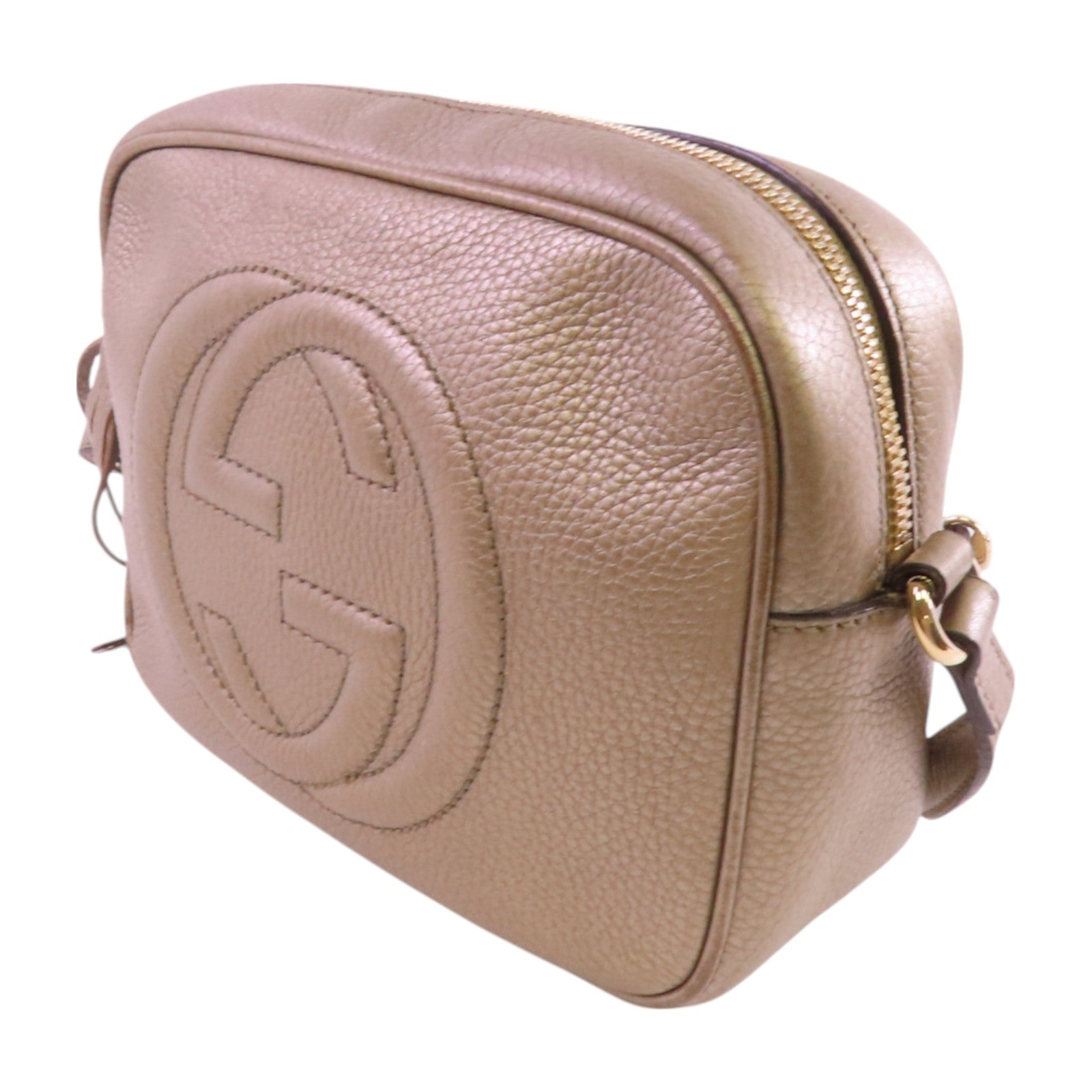 GUCCI 牛皮皮革Soho Disco金扣肩背袋