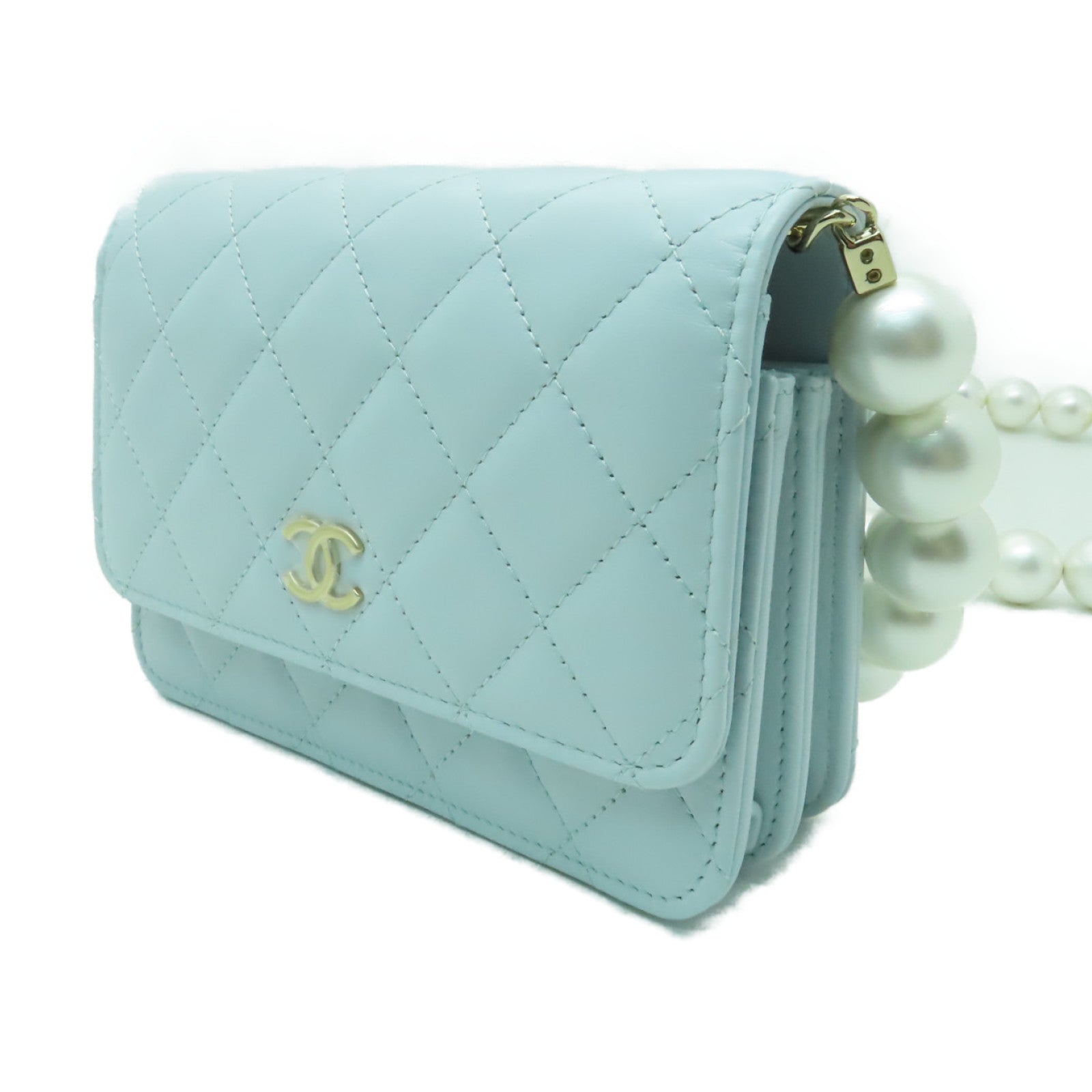 CHANEL 【激減優惠】菱格羊皮皮革WOC Shoulder Bag金扣鏈帶肩背袋