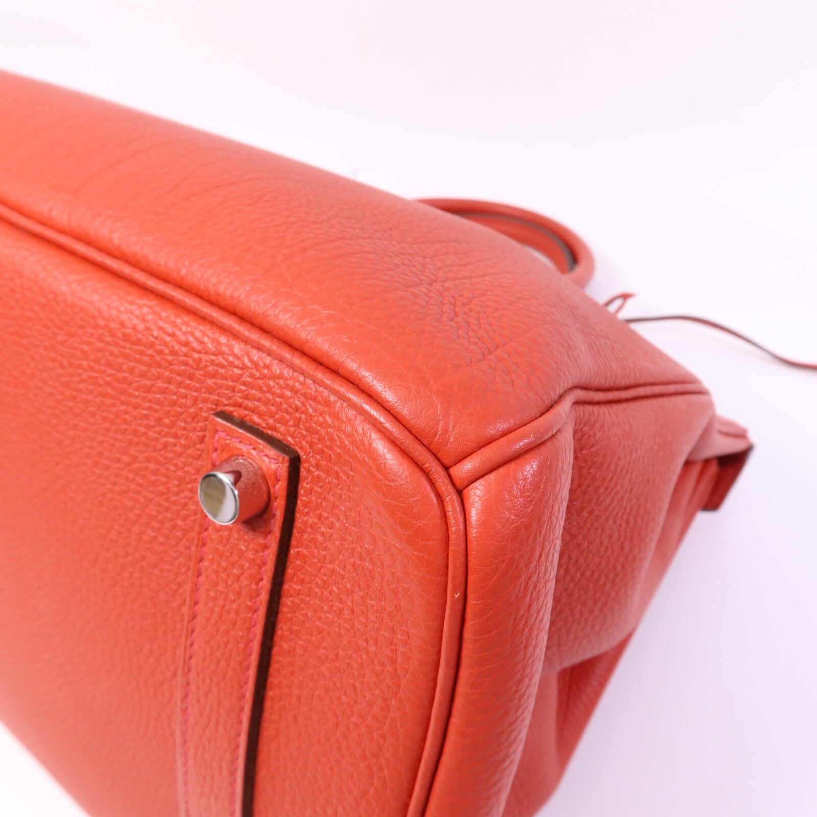 HERMES Togo皮革Birkin 35銀扣手挽袋Rouge De Coeur