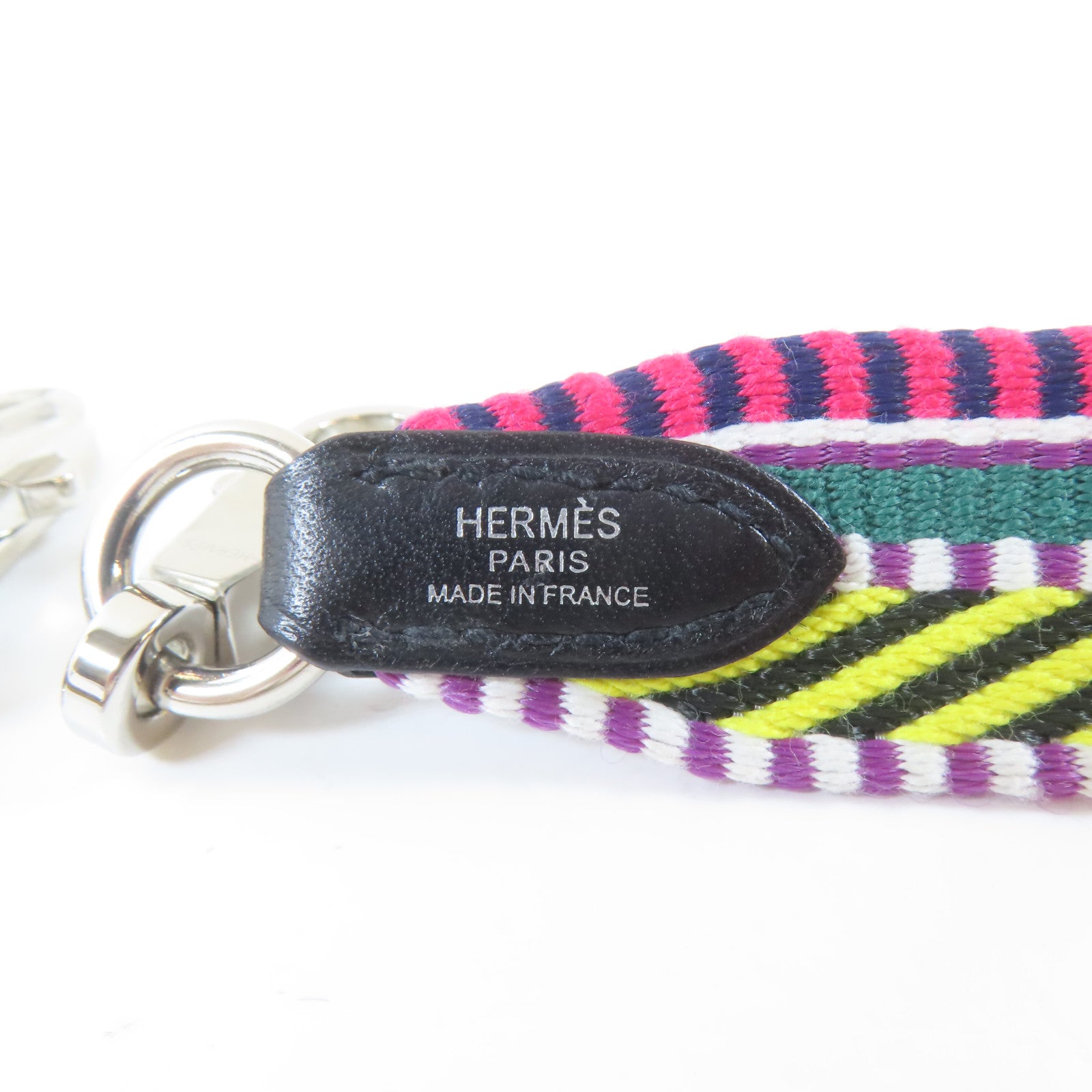 HERMES 【激減優惠】帆布Shoulder Strap銀扣肩帶黃色/綠色/黑色紅色/
