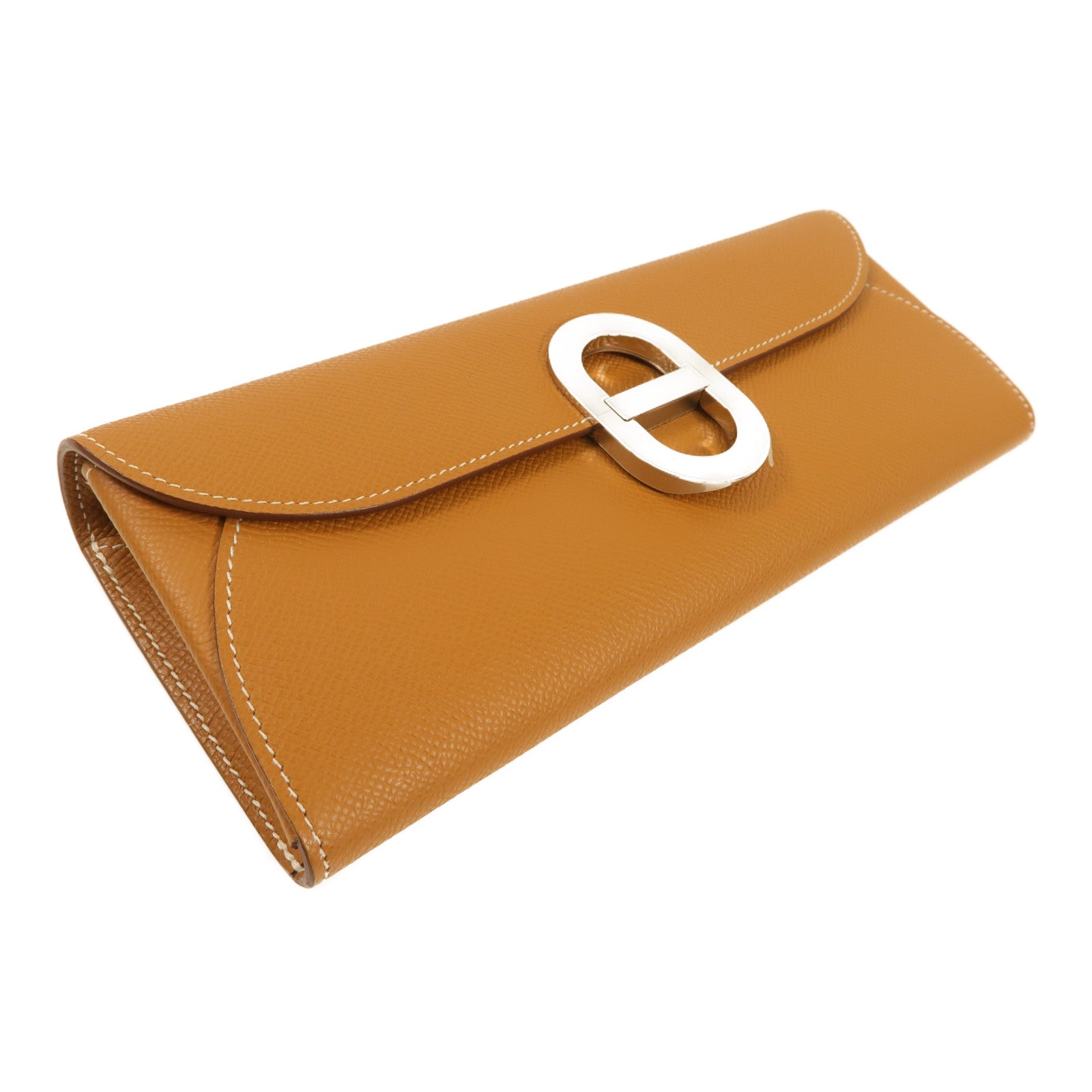 HERMES 【激減優惠】Epsom皮革Chaine d'Ancre To Go銀扣肩背袋Gold