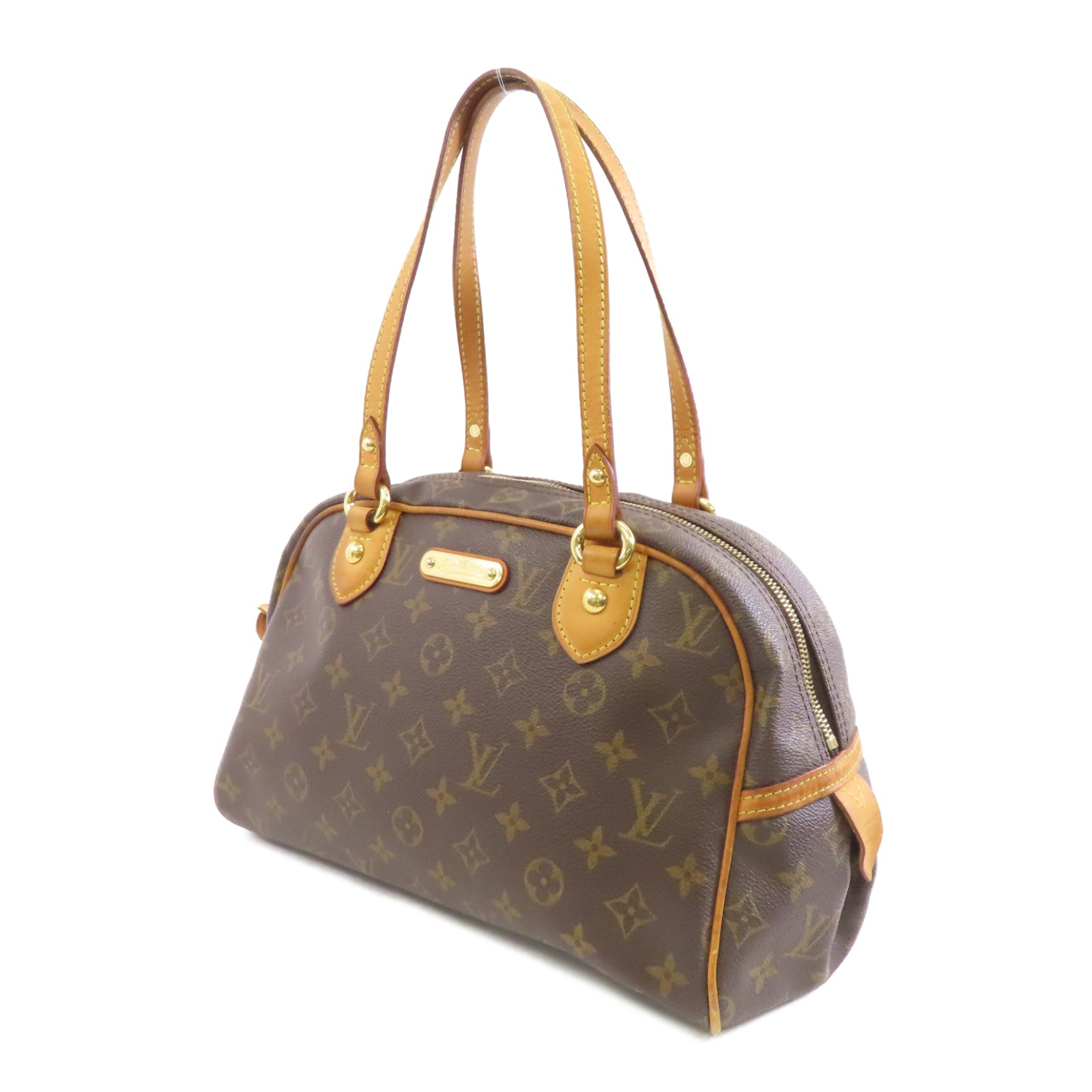 LOUIS VUITTON 【激減優惠】Monogram Montorgueil PM金扣肩背袋啡色
