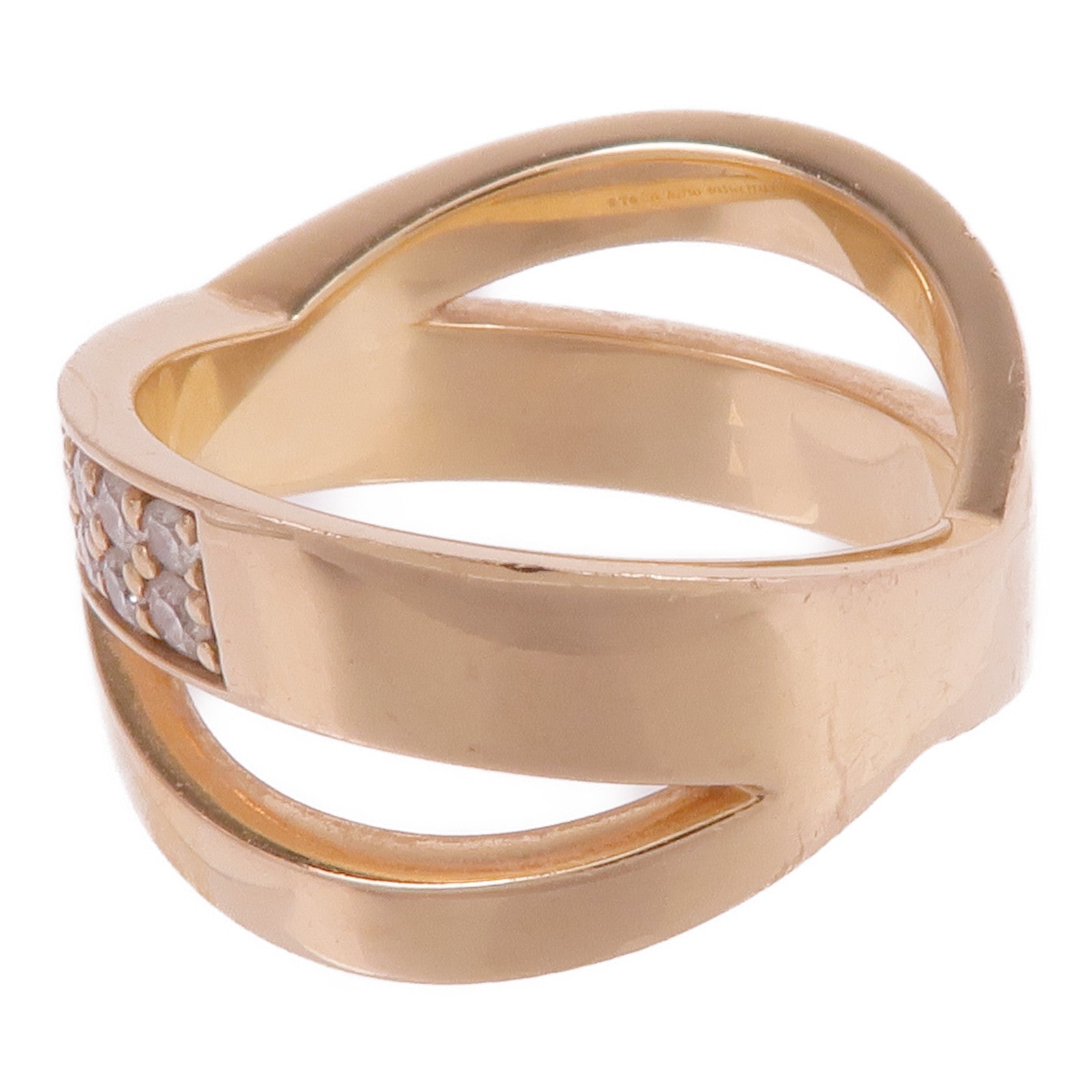 TIFFANY＆CO 18K玫瑰金Atlas X Wide Diamond Ring鑽石戒指US#6.5