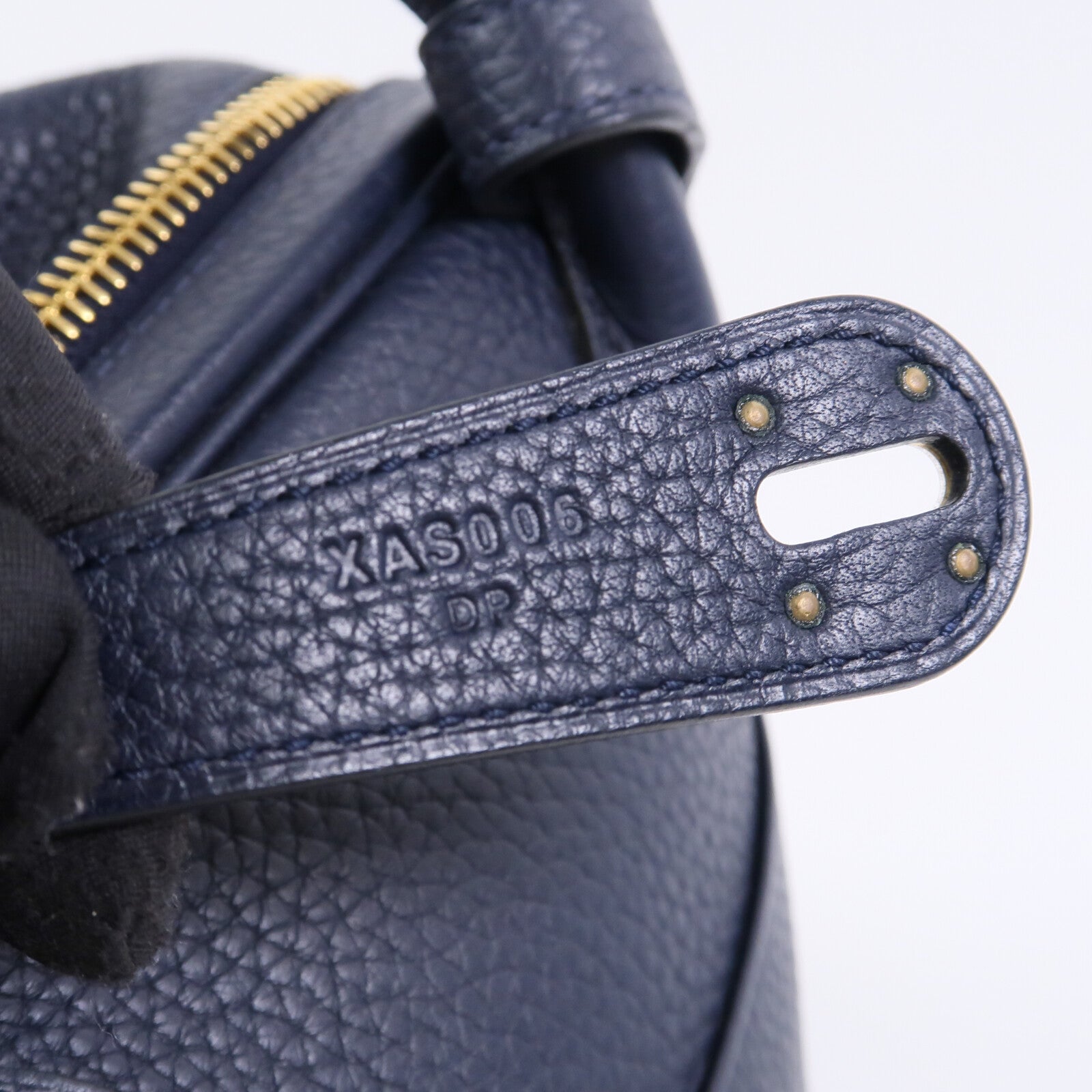 HERMES Clemence皮革Lindy 30肩背袋Bleu Nuit