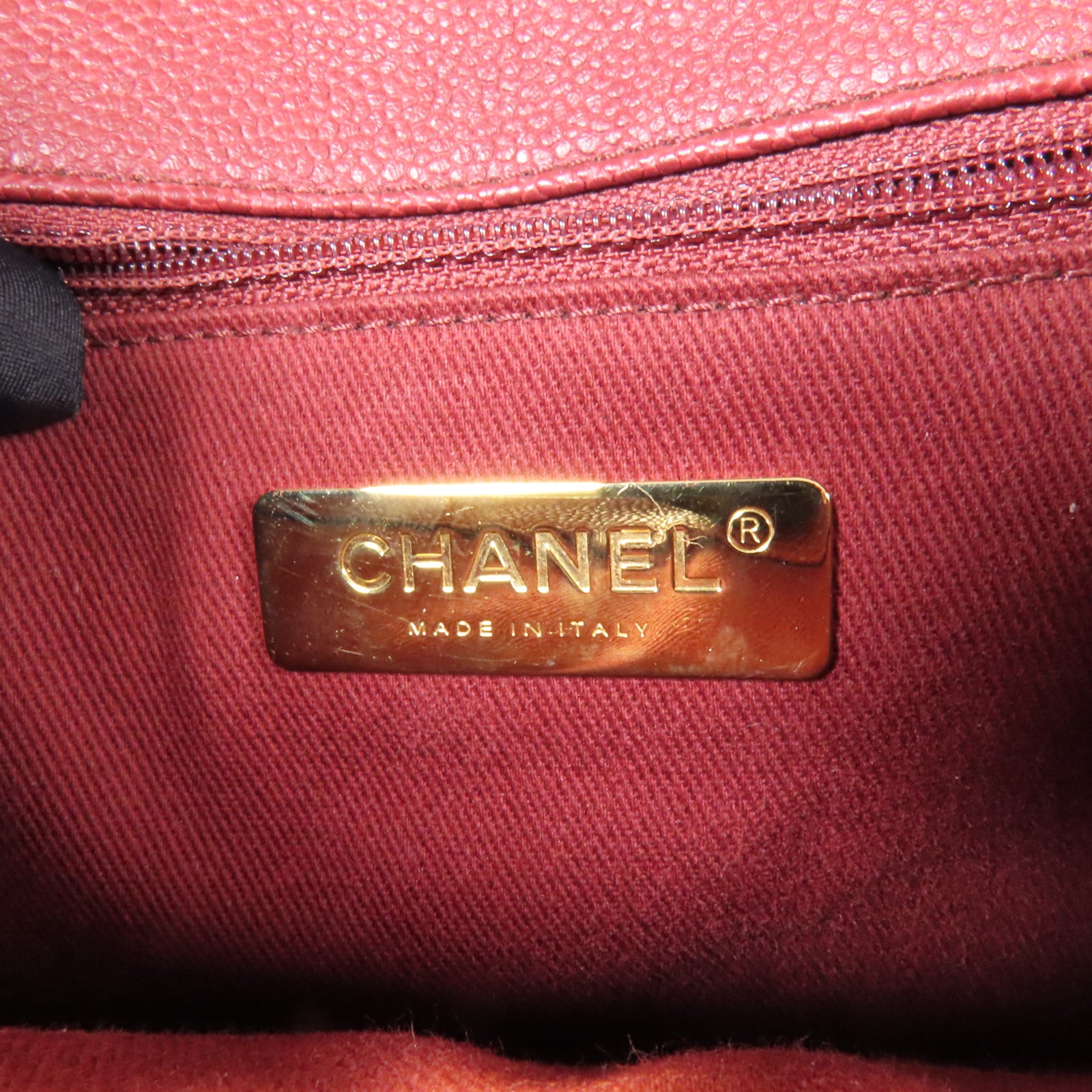 CHANEL 牛皮皮革Chain Shoulder金扣鏈帶肩背袋