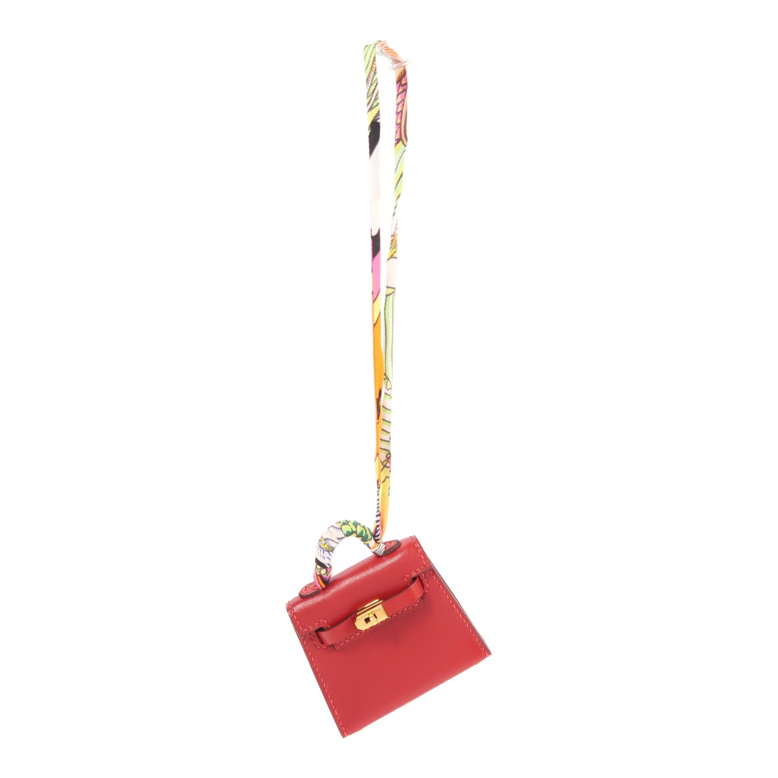 HERMES Swift皮革Kelly Charm金扣掛飾