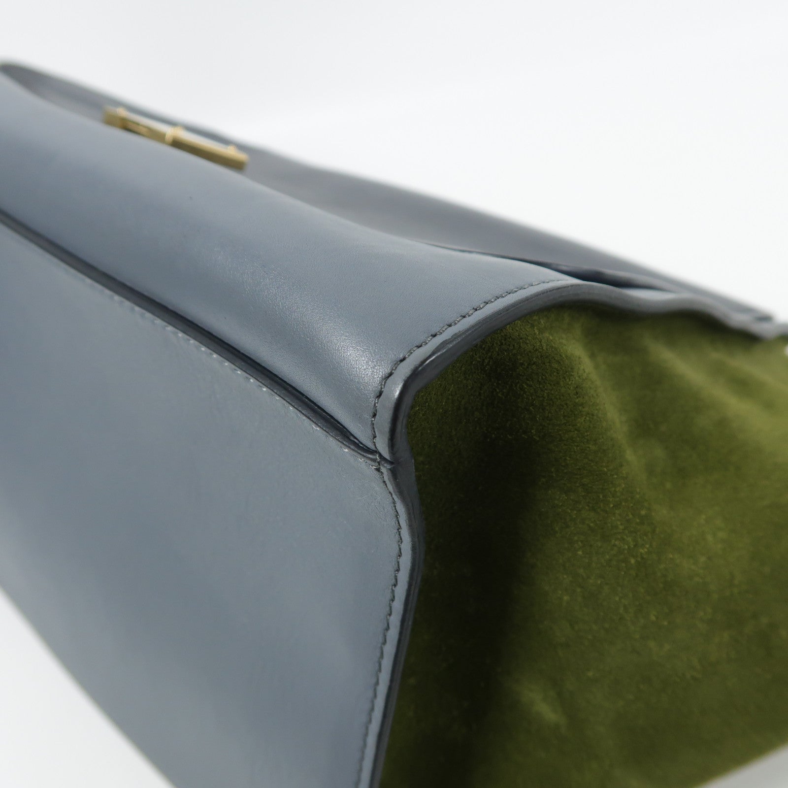 CELINE 牛皮/麂皮皮革Trapeze Medium金扣手挽肩背兩用袋