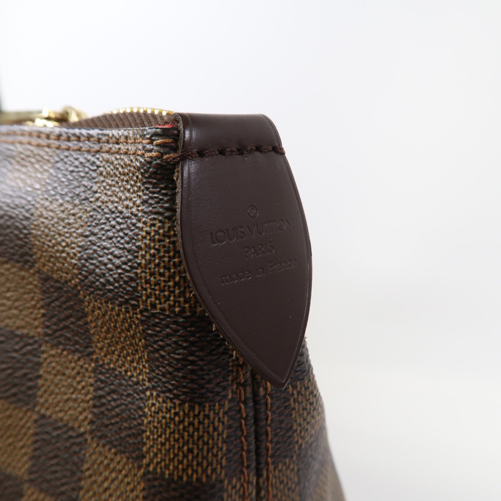 LOUIS VUITTON Damier Ebene Saleya GM金扣手挽袋啡色
