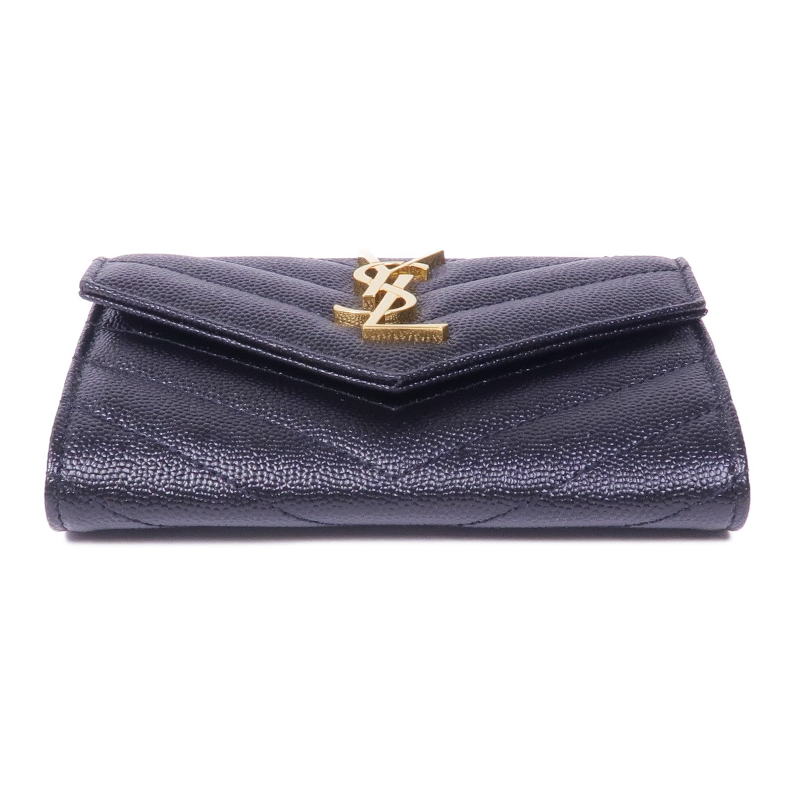 YVES SAINT LAURENT 牛皮皮革Wallet金扣錢包