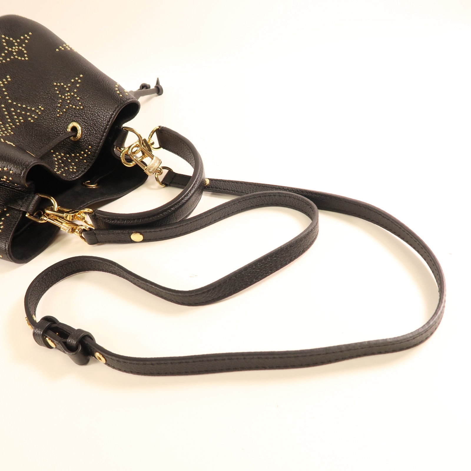LOUIS VUITTON Monogram Empreinte Neo Noe BB金扣手挽肩背兩用袋