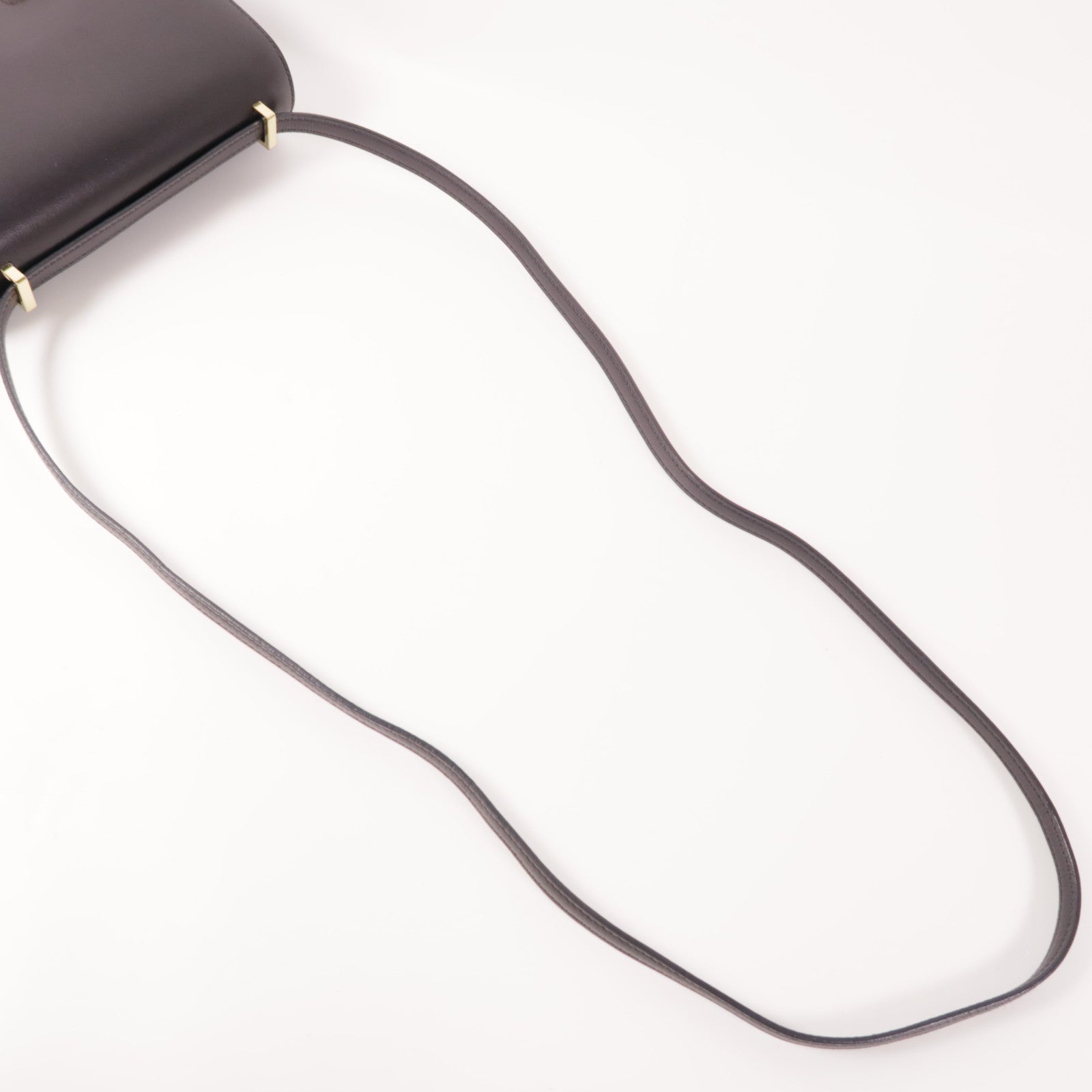 HERMES Evercalf皮革Constance 24金扣肩背袋Bleu Indigo