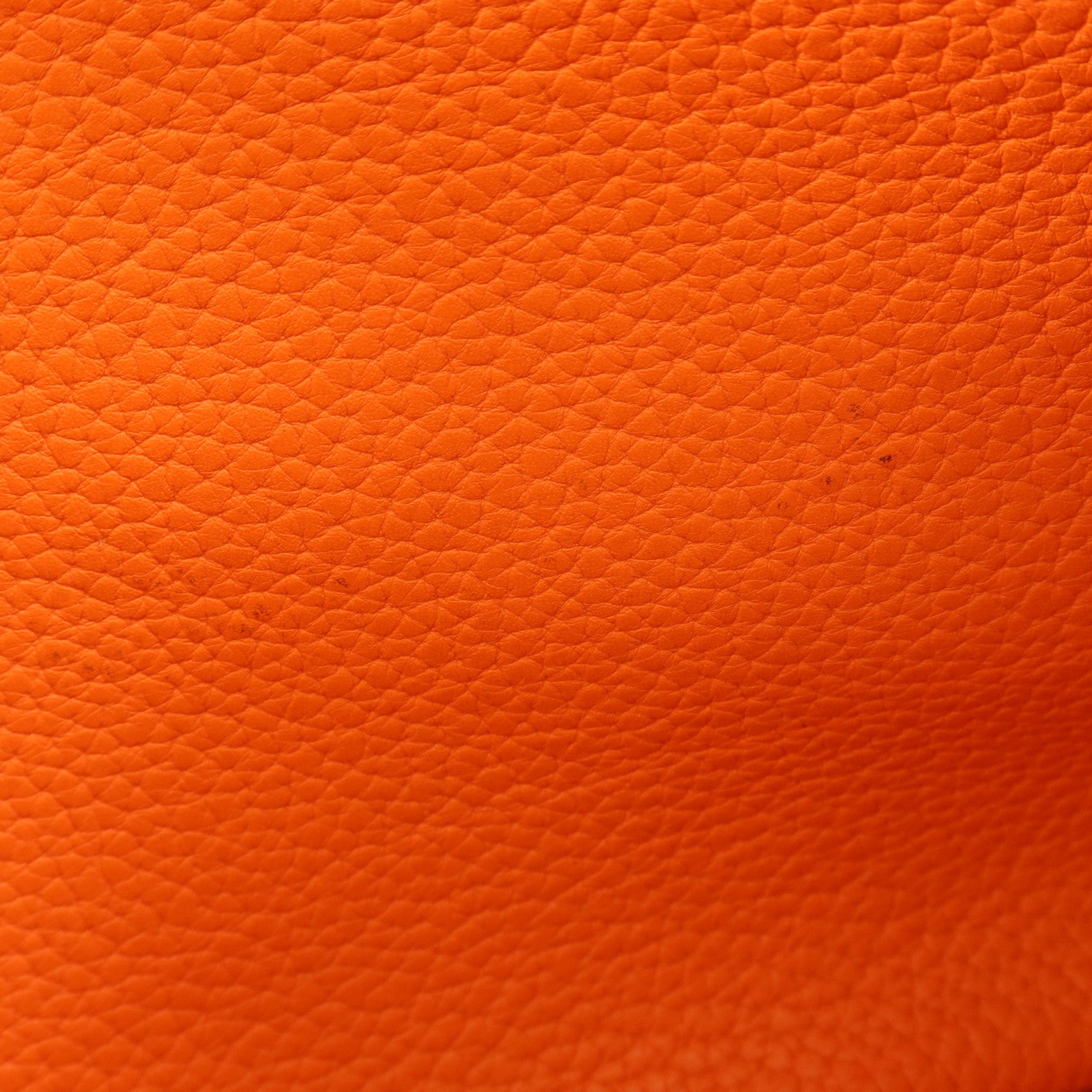 HERMES Clemence皮革Halzan 31銀扣手挽肩背兩用袋Orange