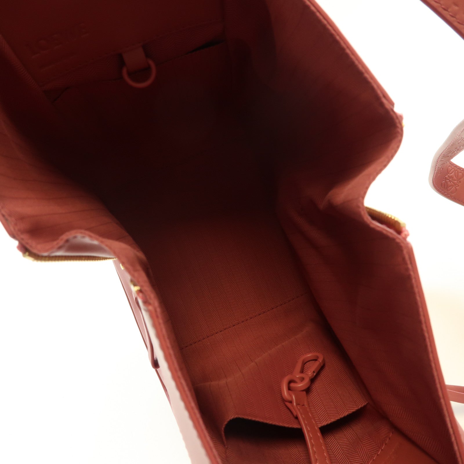 LOEWE 牛皮皮革Hammock金扣手挽肩背兩用袋粉紅色