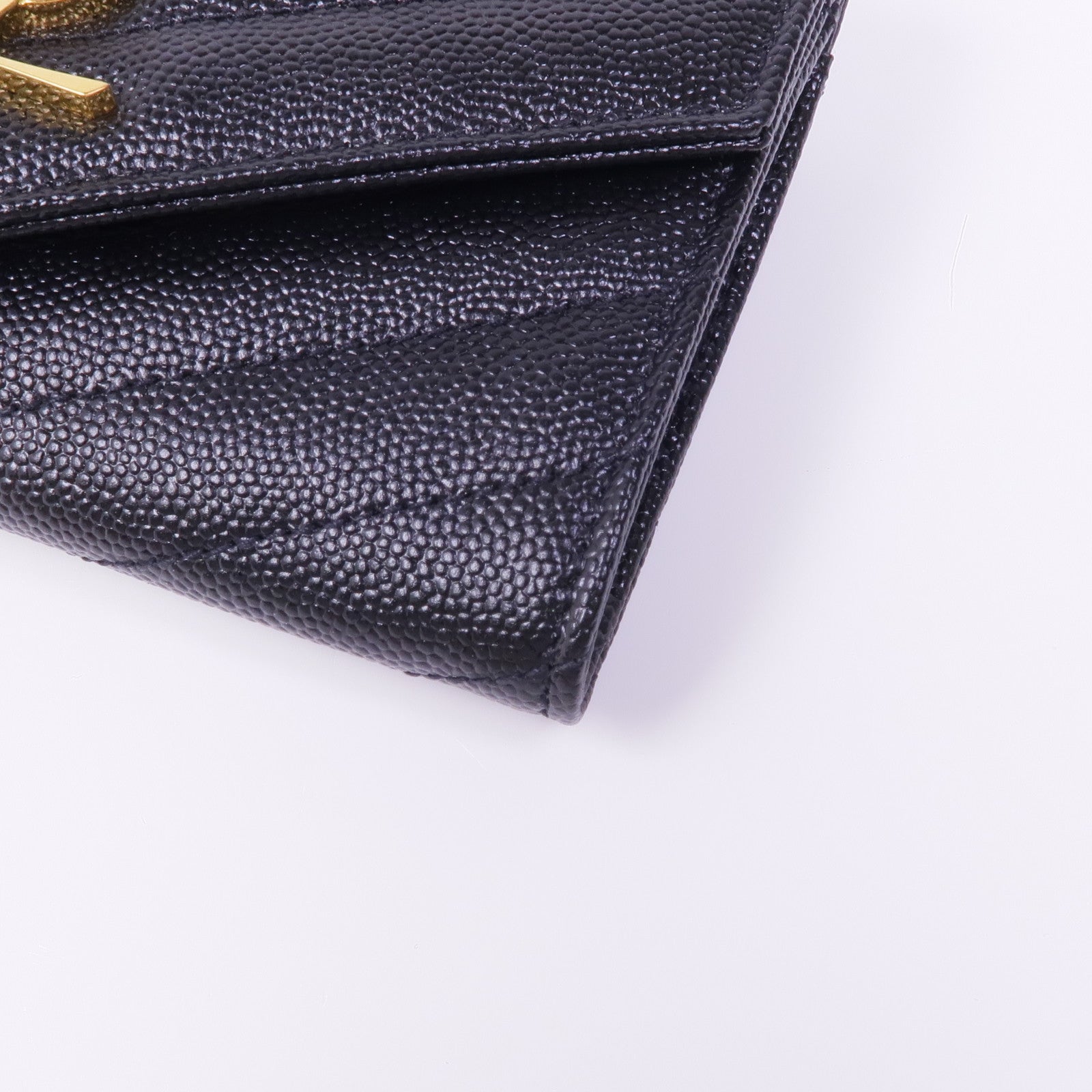 YVES SAINT LAURENT 牛皮皮革Wallet金扣錢包