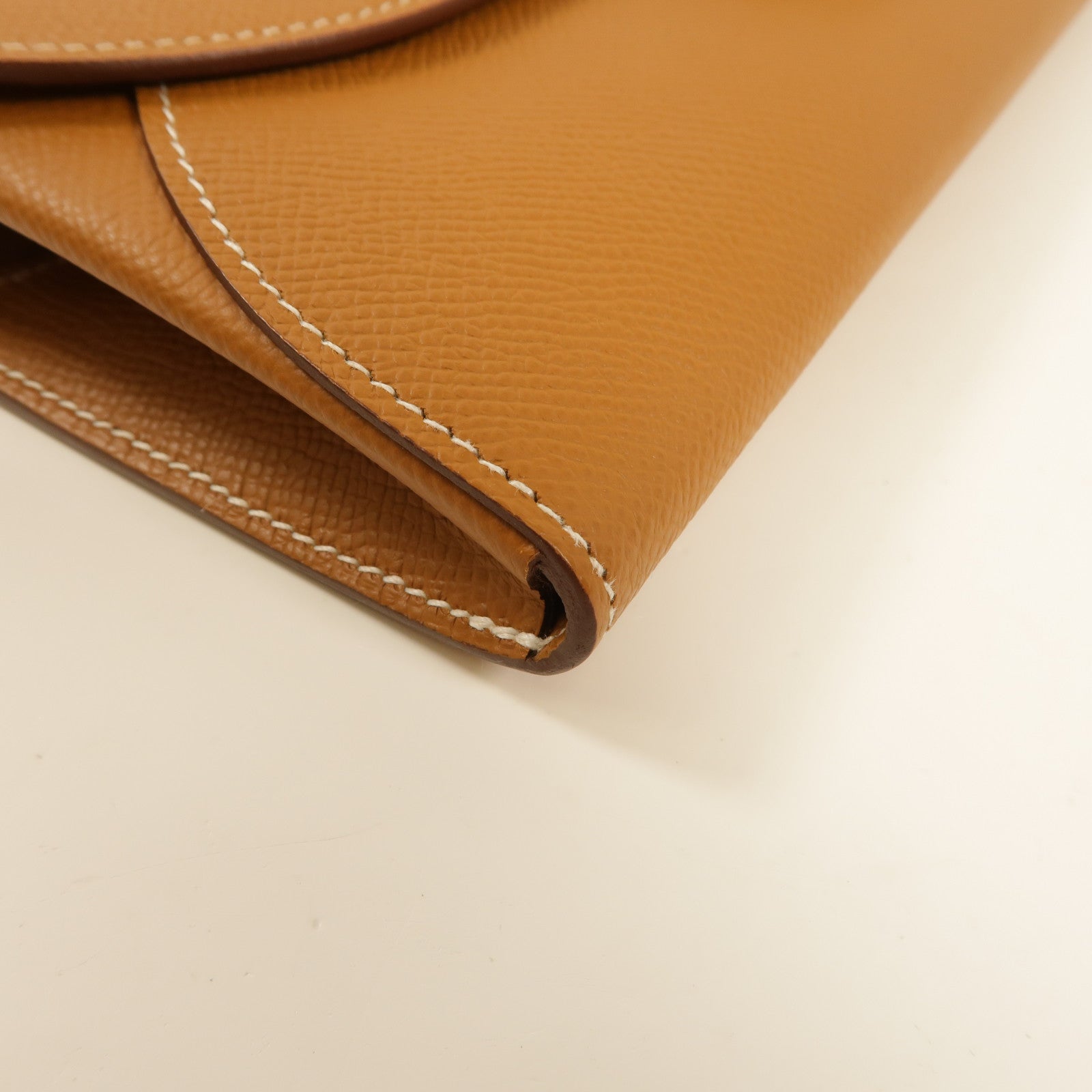 HERMES Epsom皮革Chaine d'Ancre To Go銀扣肩背袋Gold