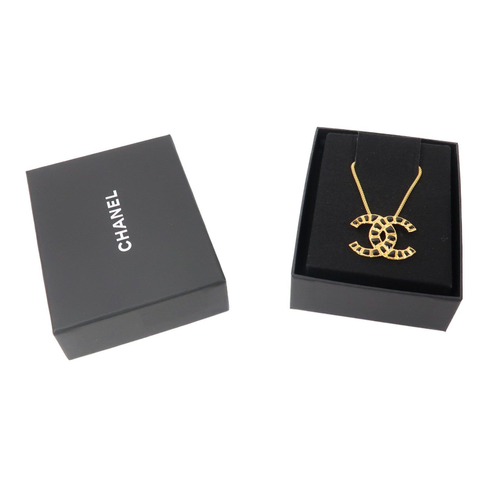CHANEL 金屬Necklace頸鏈金色/黑色