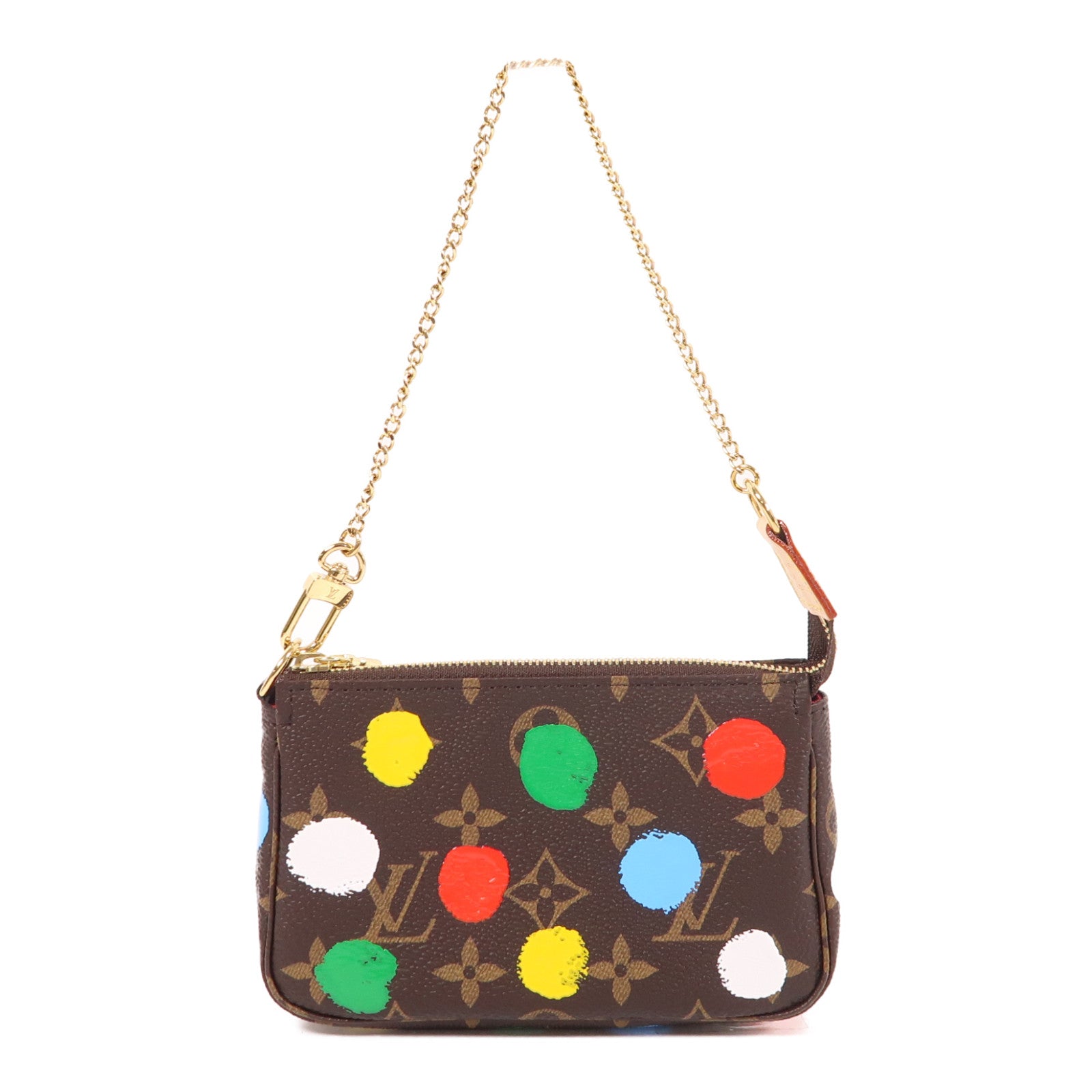 LOUIS VUITTON 塗層帆布Pochette Accessoires LV X YK金扣手挽袋