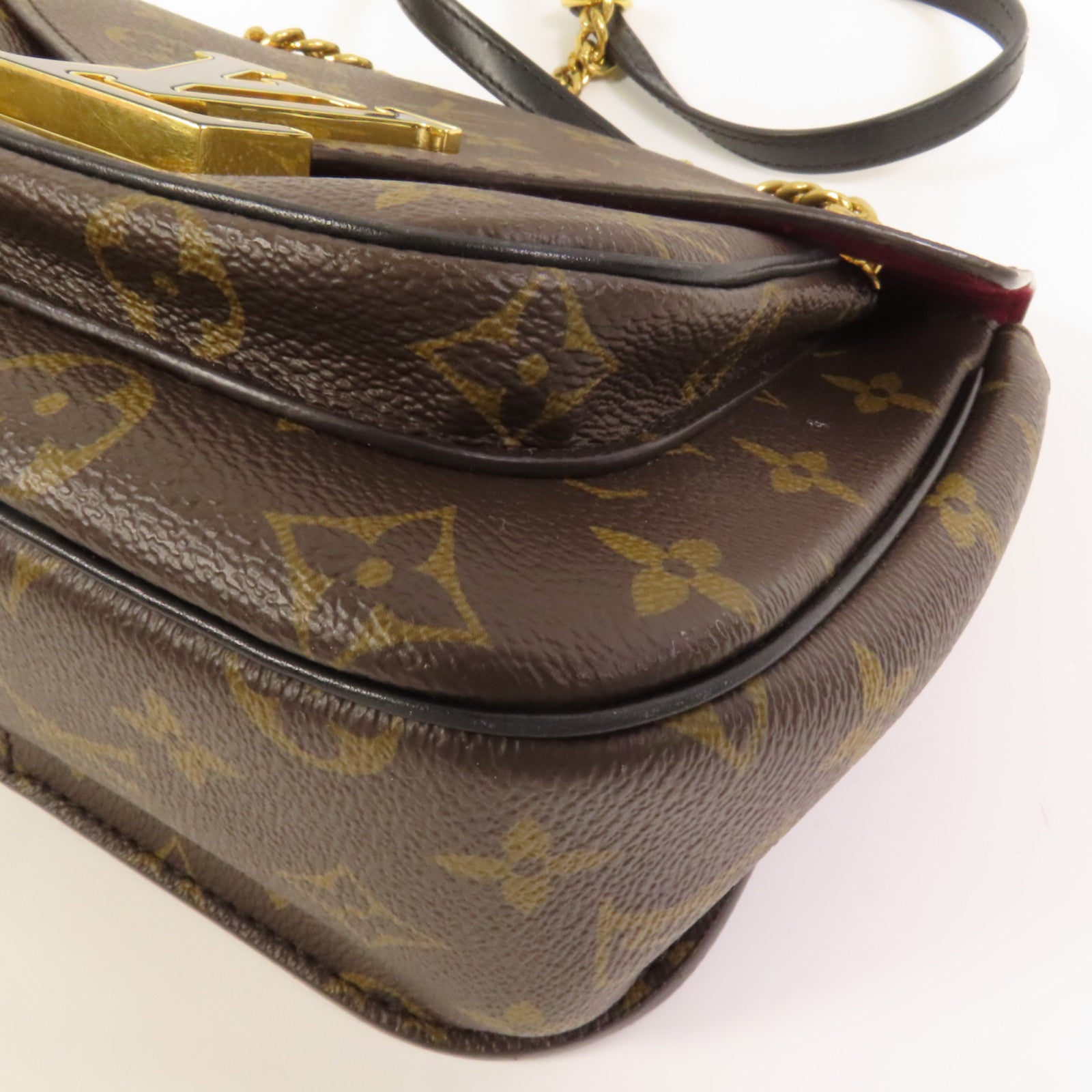 LOUIS VUITTON Monogram Passy金扣肩背袋棕色
