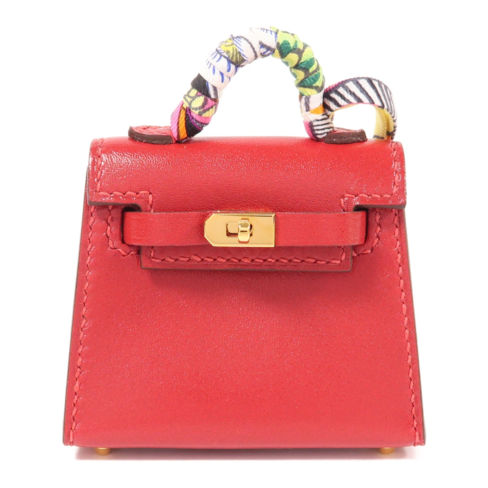 HERMES Swift皮革Kelly Charm金扣掛飾