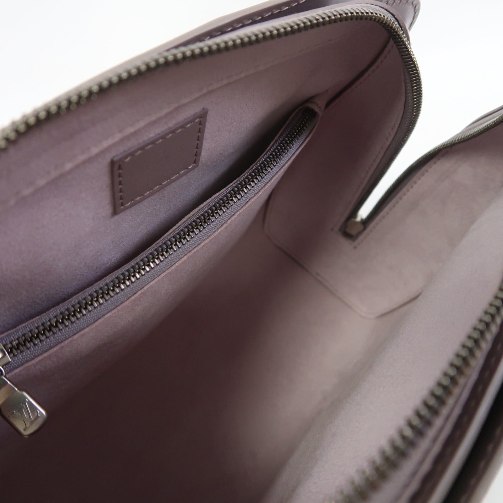 LOUIS VUITTON Epi Pont Neuf銀扣手挽袋紫色