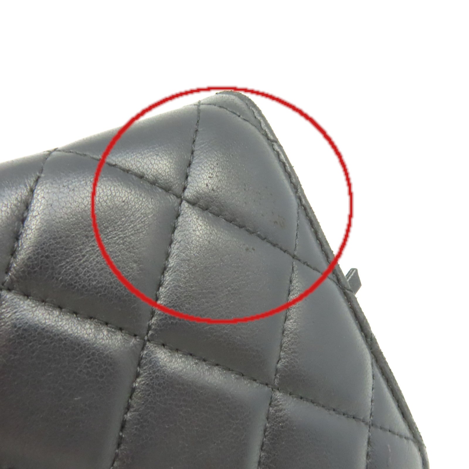 CHANEL 【激減優惠】菱格羊皮皮革WOC Wallet On Chain Shoulder Bag銀扣鏈帶肩背袋黑色