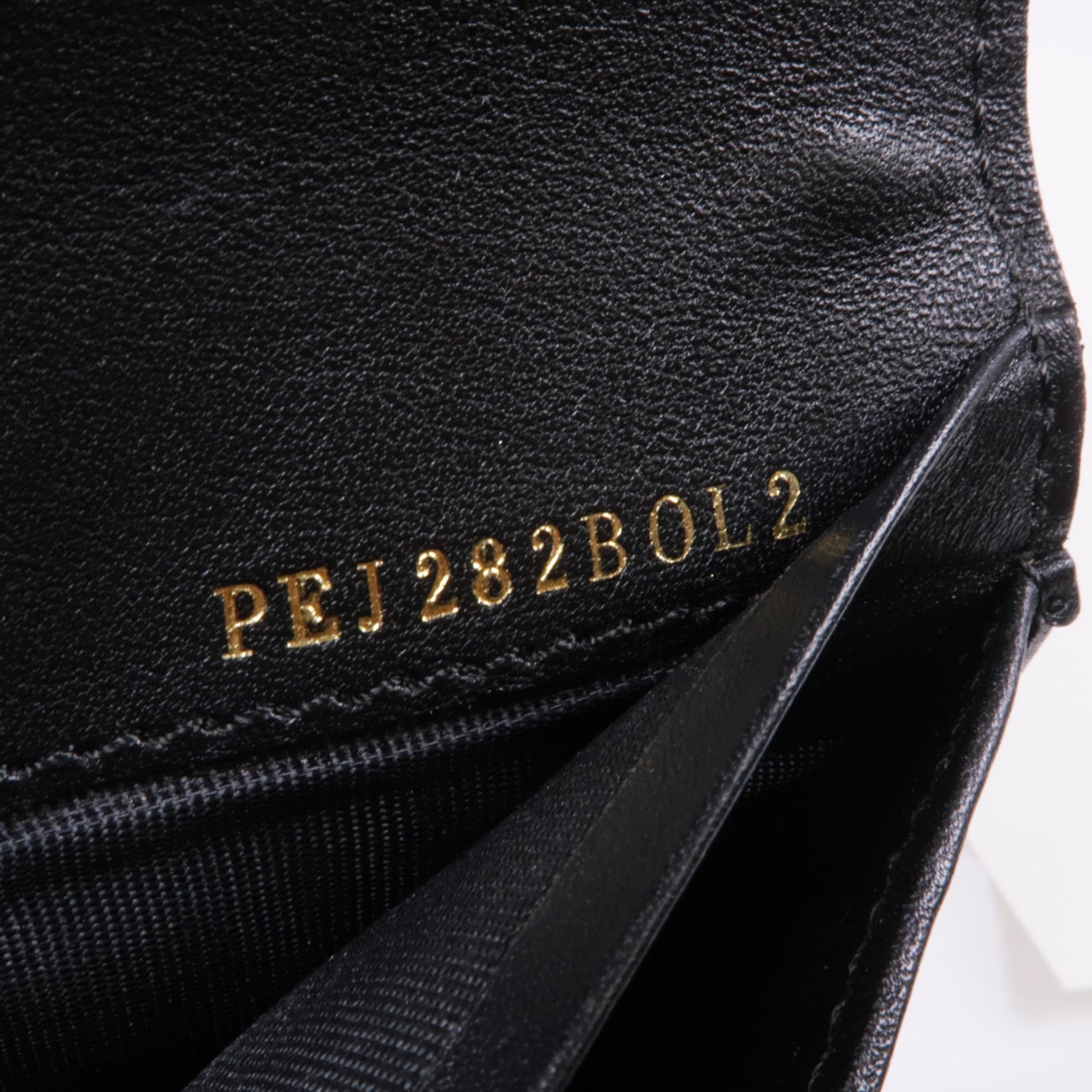 Valentino GHW Long Wallet Lambskin Leather Black