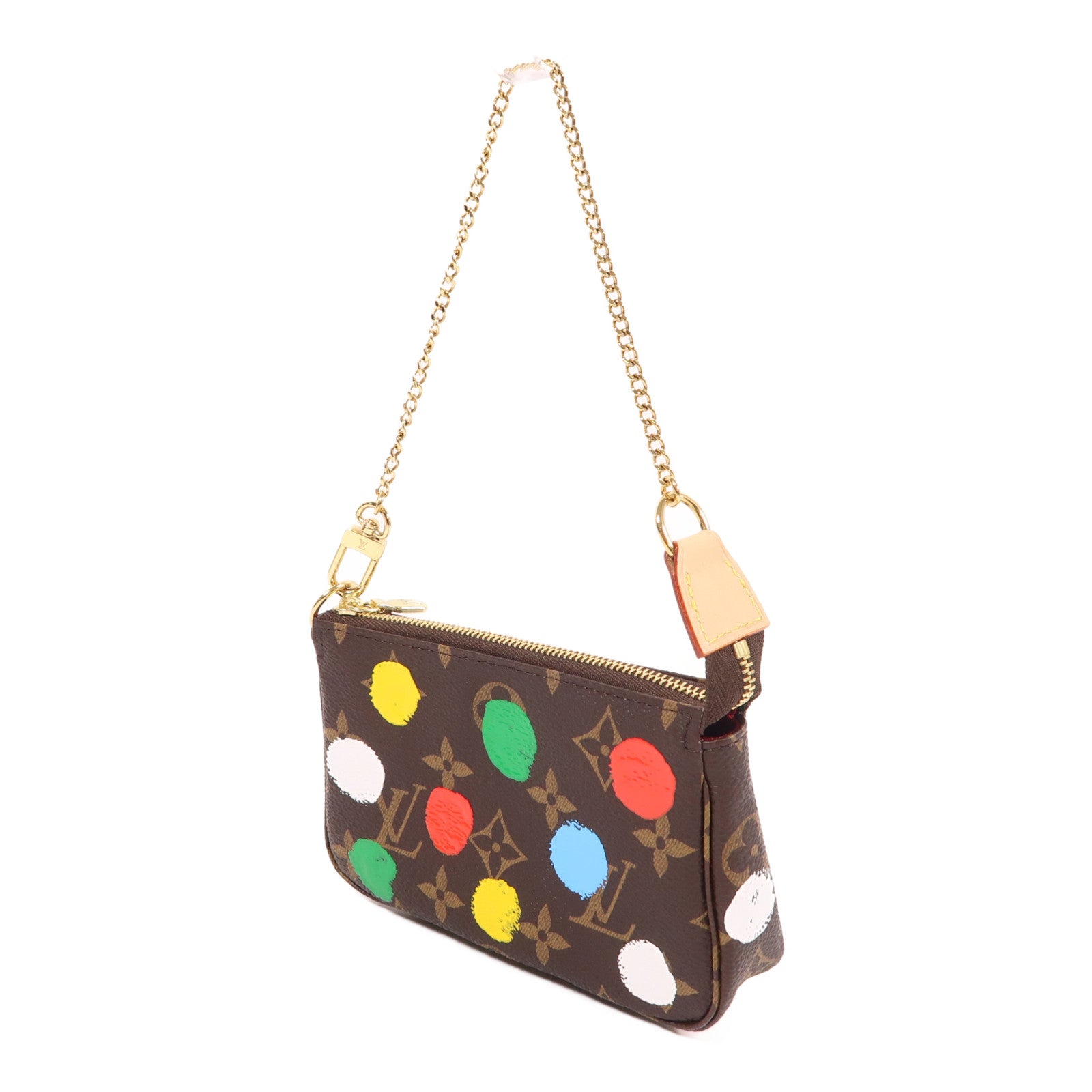 LOUIS VUITTON 塗層帆布Pochette Accessoires LV X YK金扣手挽袋
