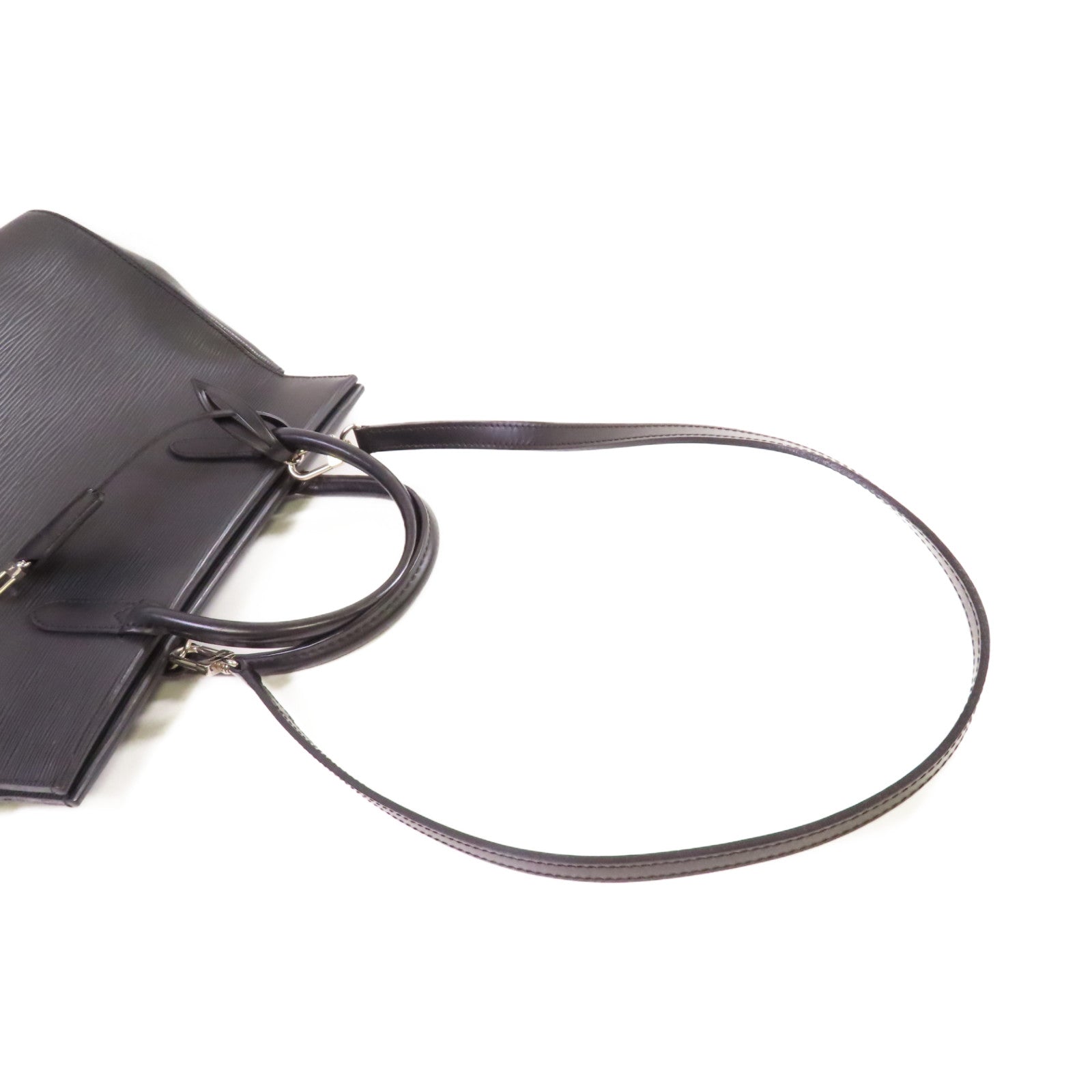 LOUIS VUITTON Epi Marly MM 2Way Shoulder Bag銀扣手挽肩背兩用袋黑色