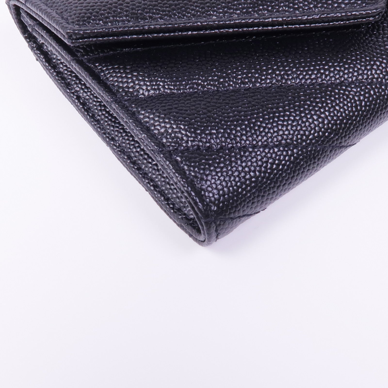 YVES SAINT LAURENT 牛皮皮革Wallet金扣錢包