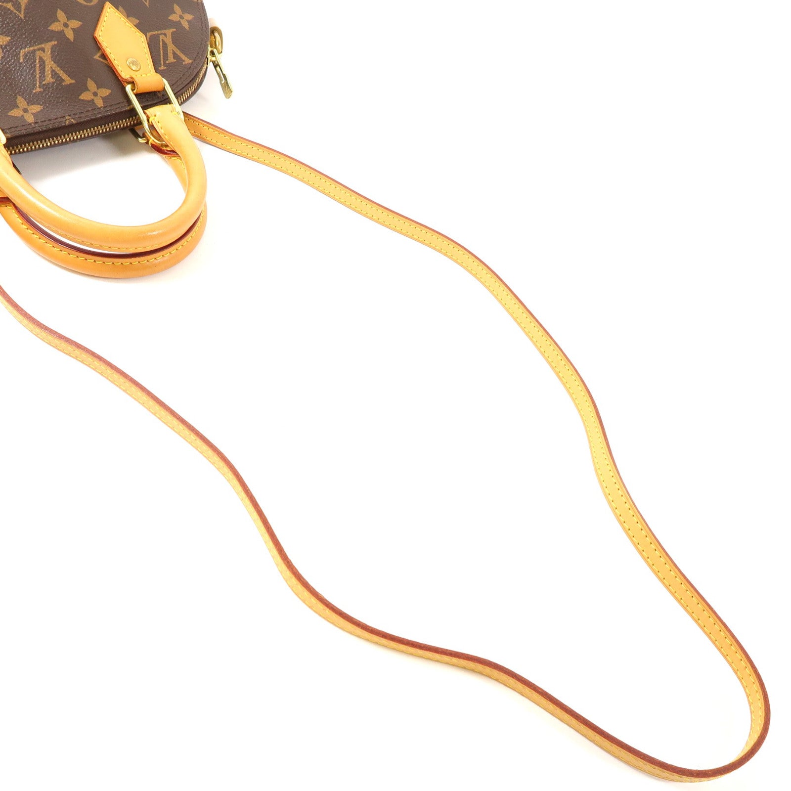 LOUIS VUITTON Monogram Alma BB金扣手挽肩背兩用袋棕色
