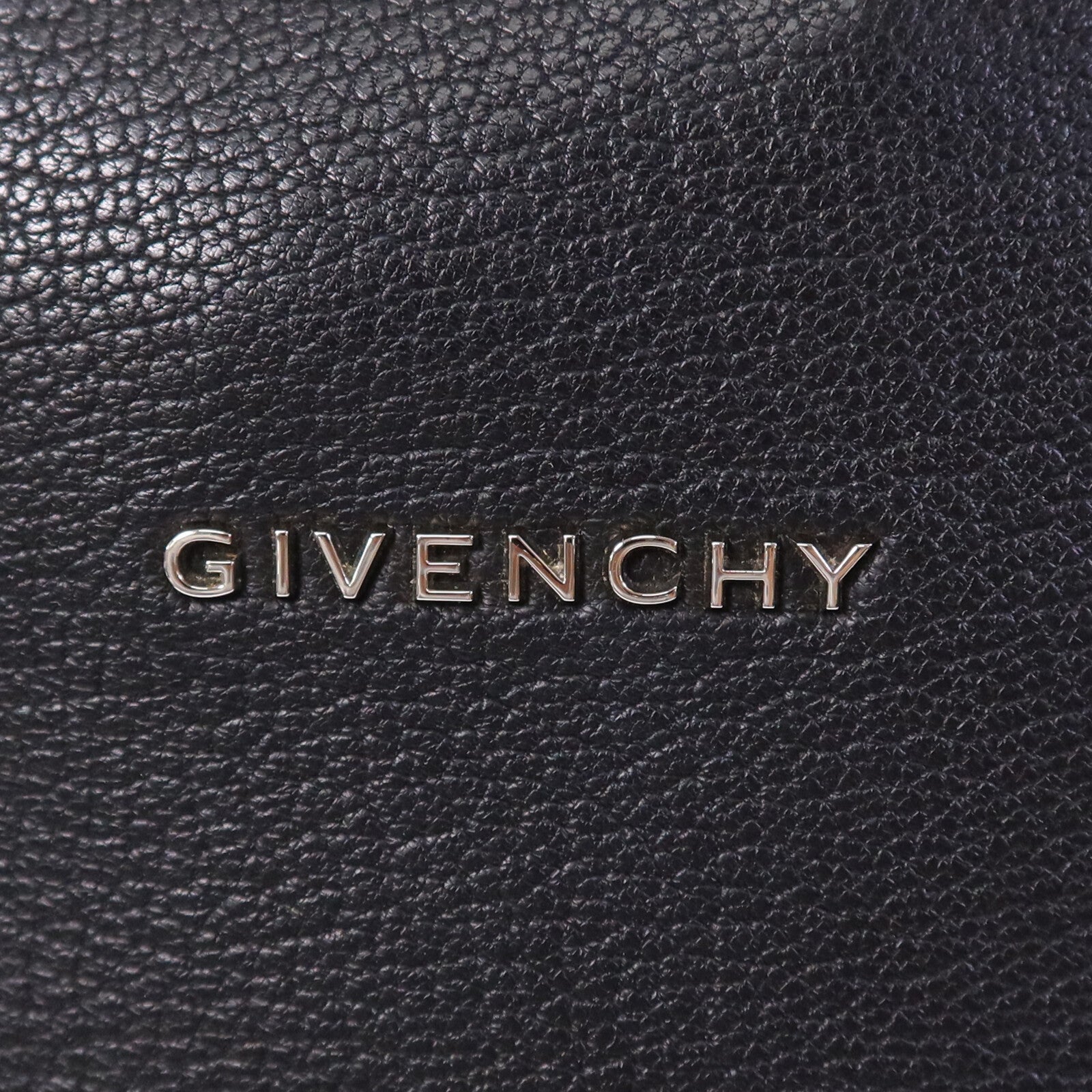 GIVENCHY 牛皮皮革Mini Pandora銀扣手挽袋