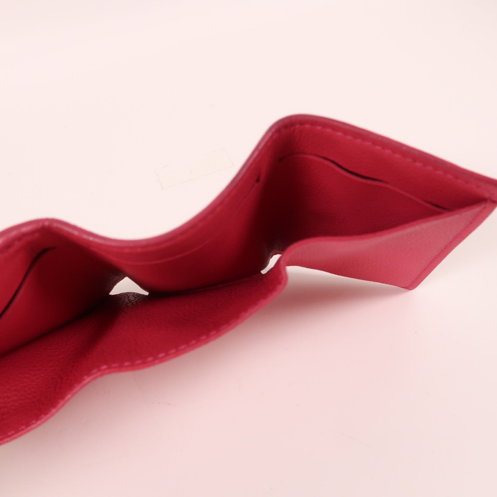 LOUIS VUITTON 牛皮皮革Portefeuille Rock Mini銀扣錢包粉紅色