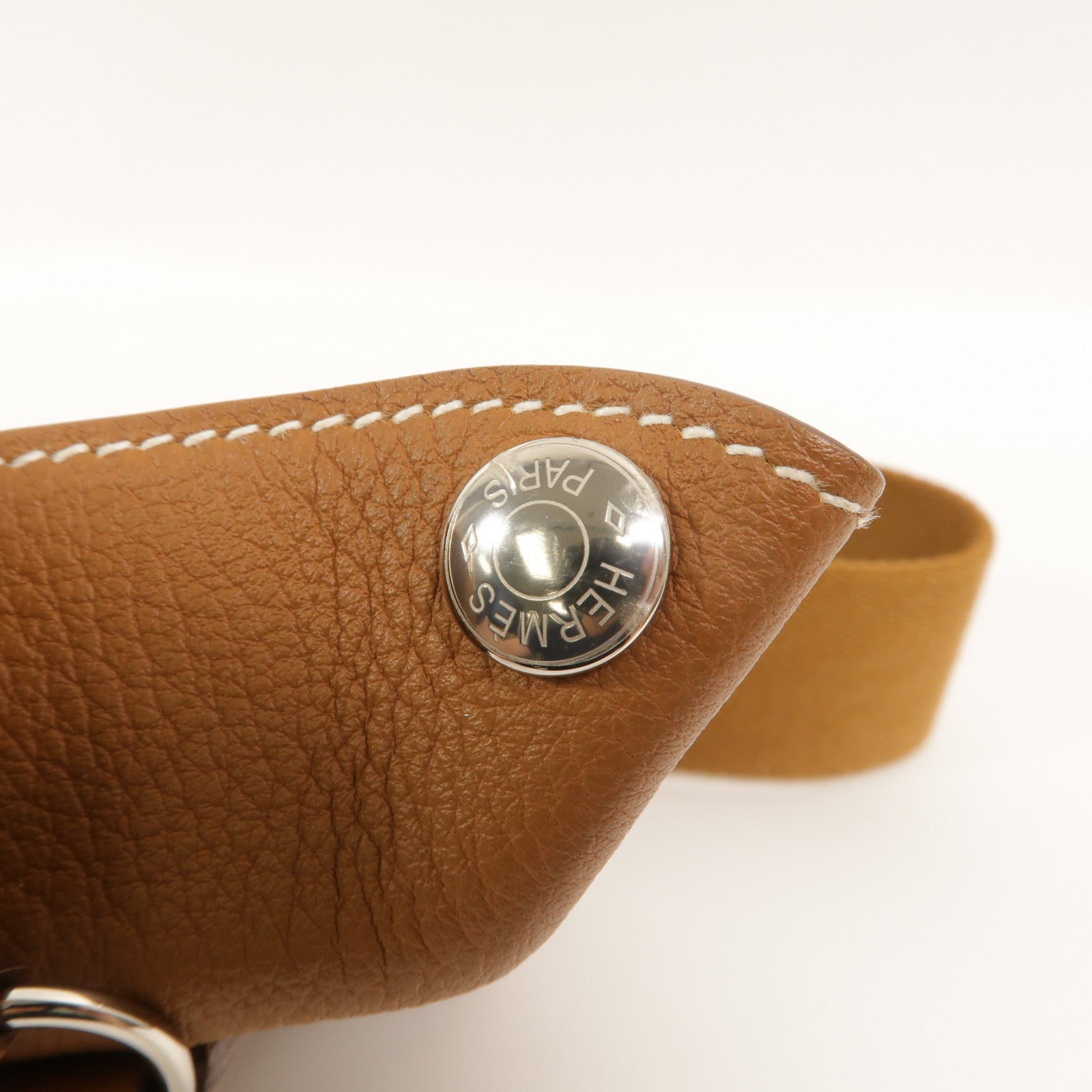 HERMES Togo皮革Videpoches肩背袋Gold