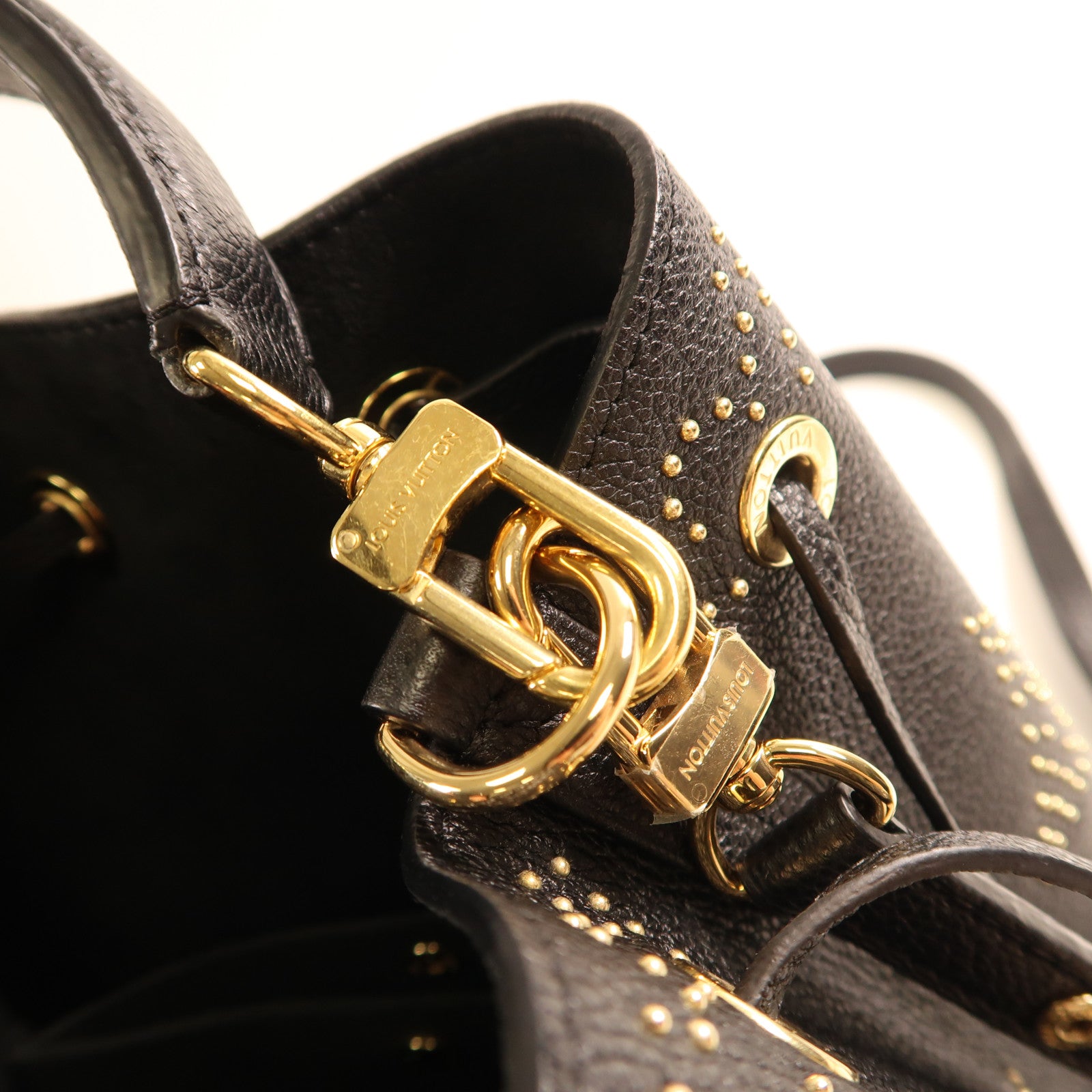 LOUIS VUITTON Monogram Empreinte Neo Noe BB金扣手挽肩背兩用袋