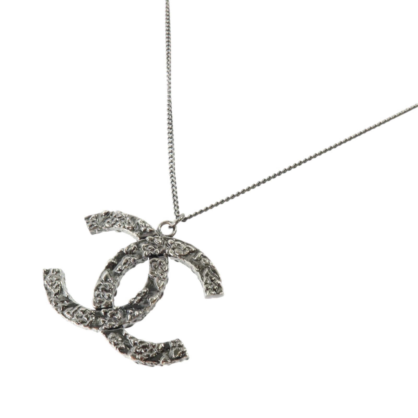CHANEL 金屬So Black CC Pendant Necklace項鏈