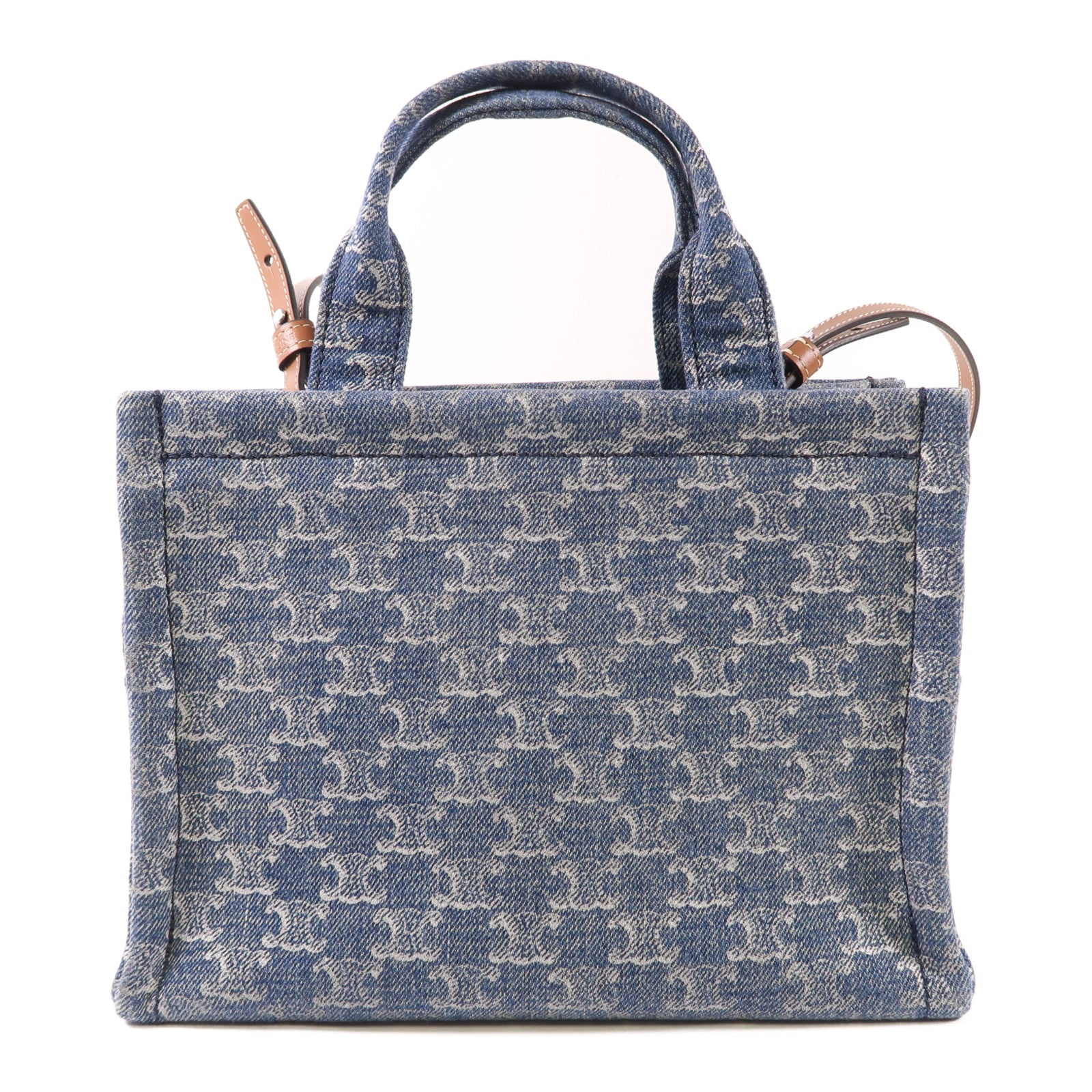 CELINE 牛仔布Cabas Thais銀扣手挽肩背兩用袋