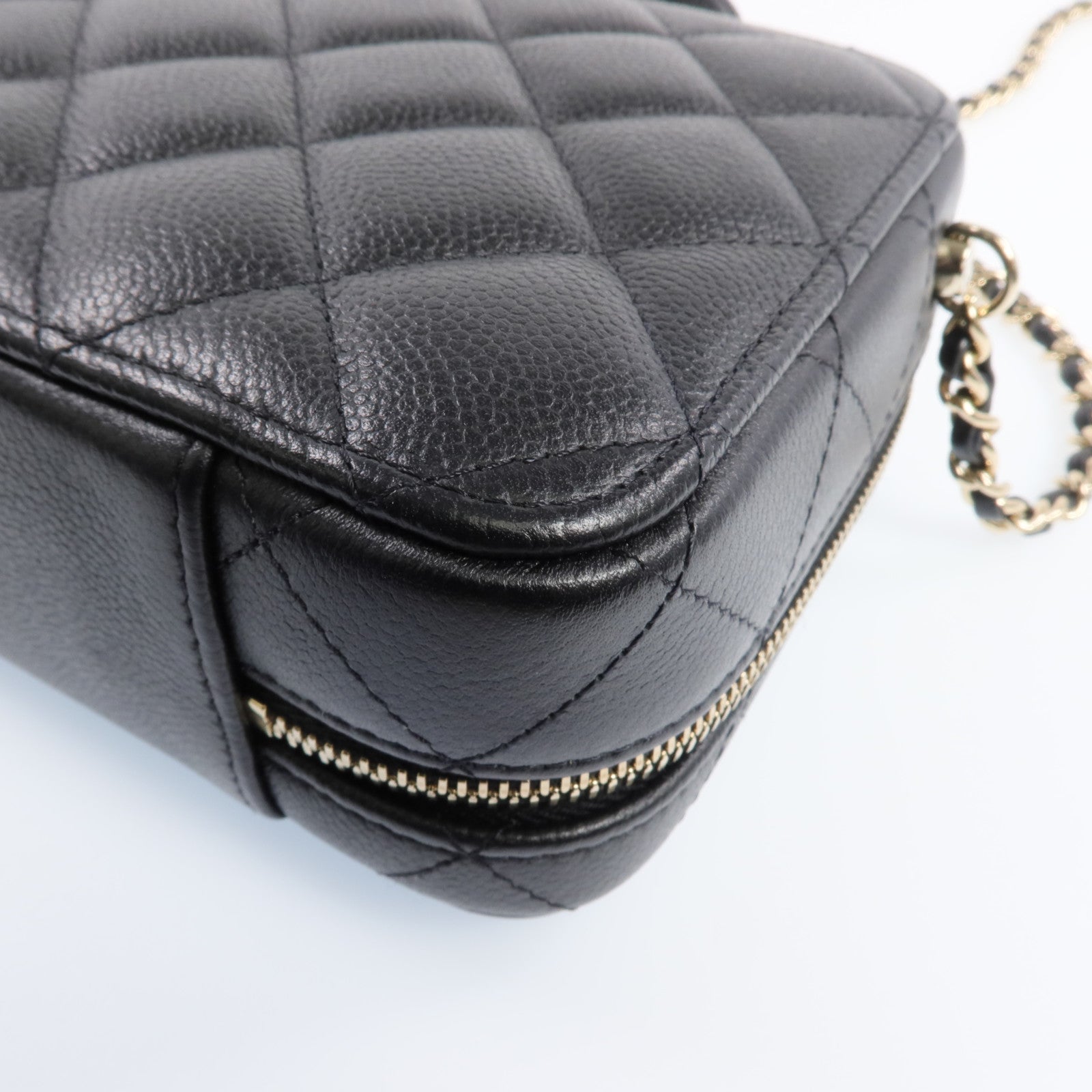CHANEL 【激減優惠】牛皮皮革Vanity Case金扣手挽肩背兩用袋